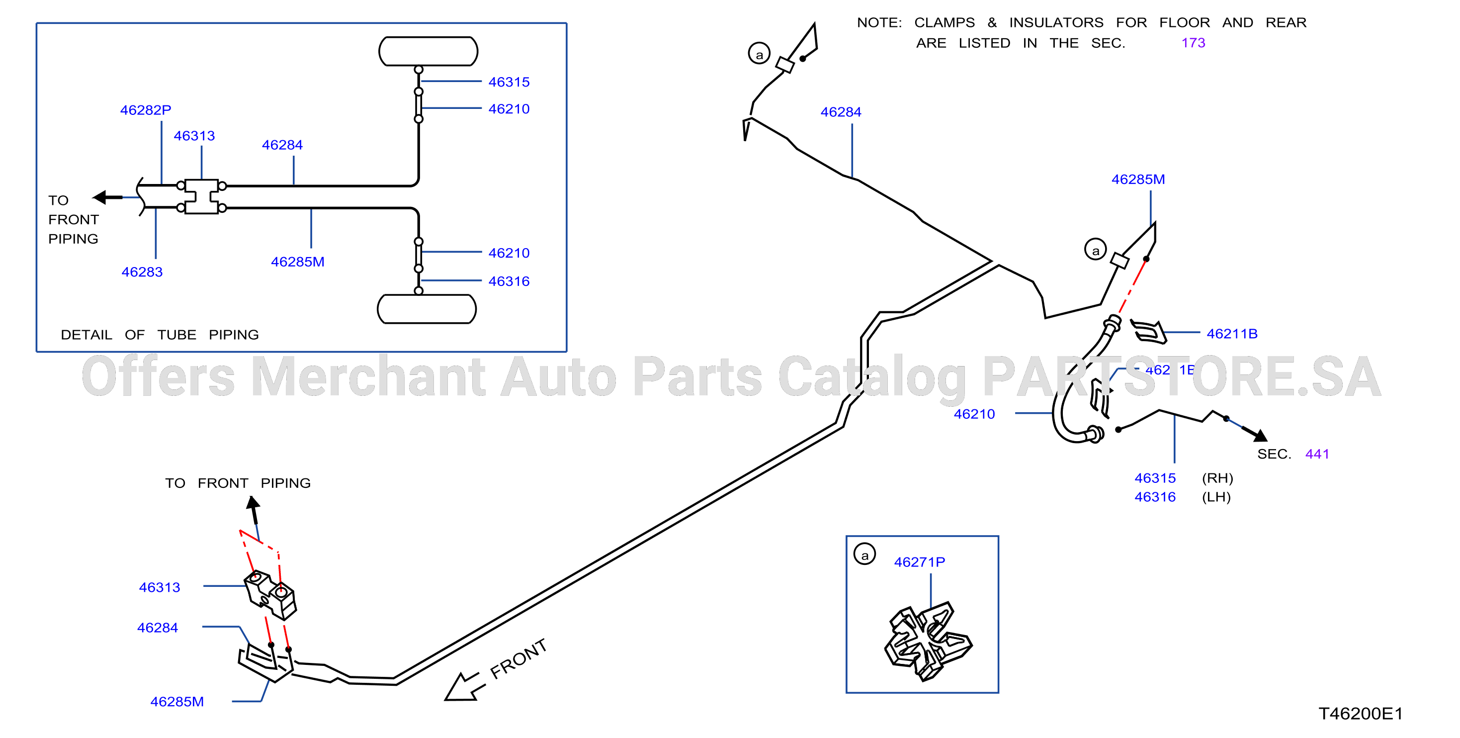 Brake Piping Control Rear Piping
