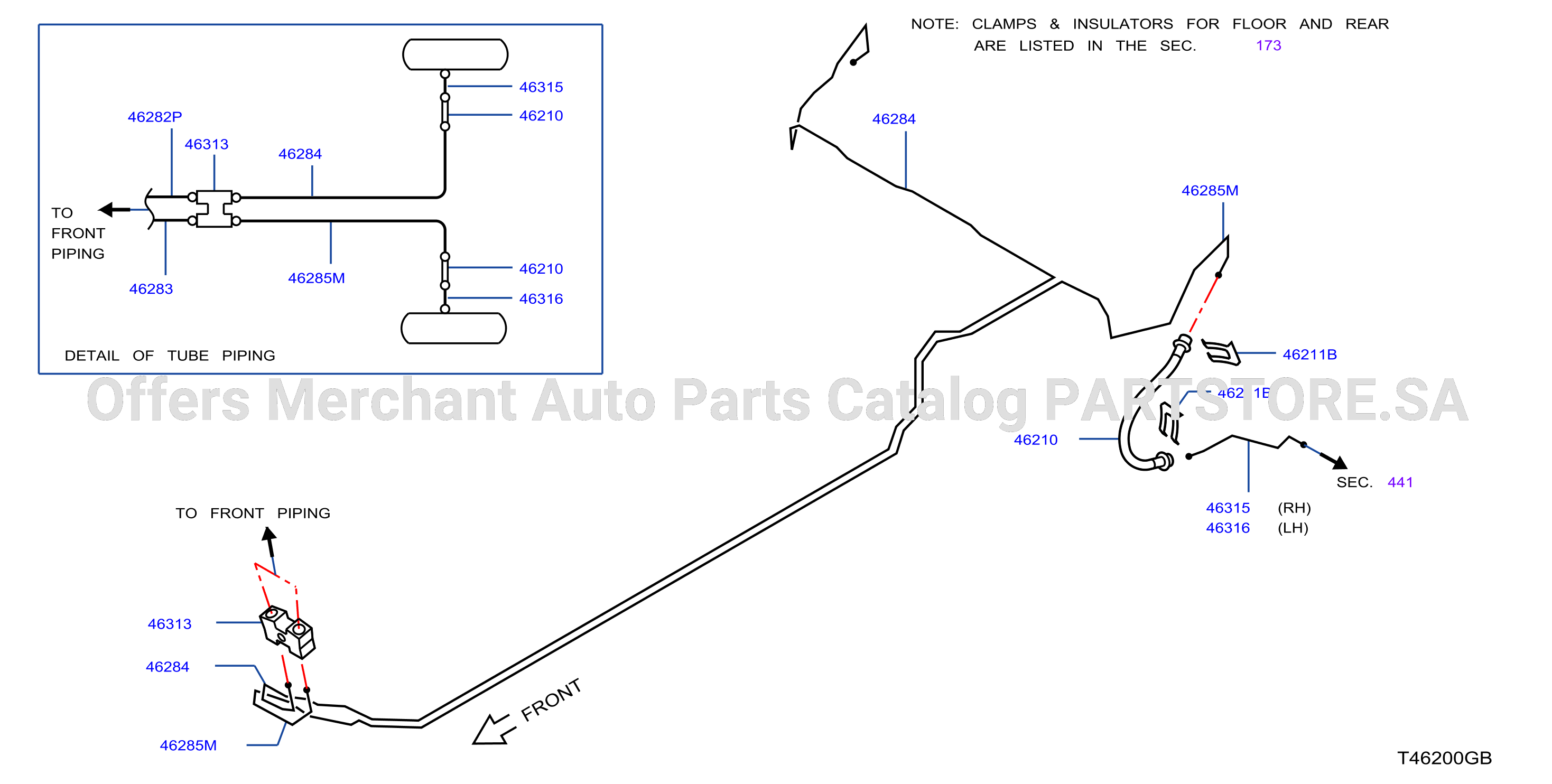 Brake Piping Control Rear Piping