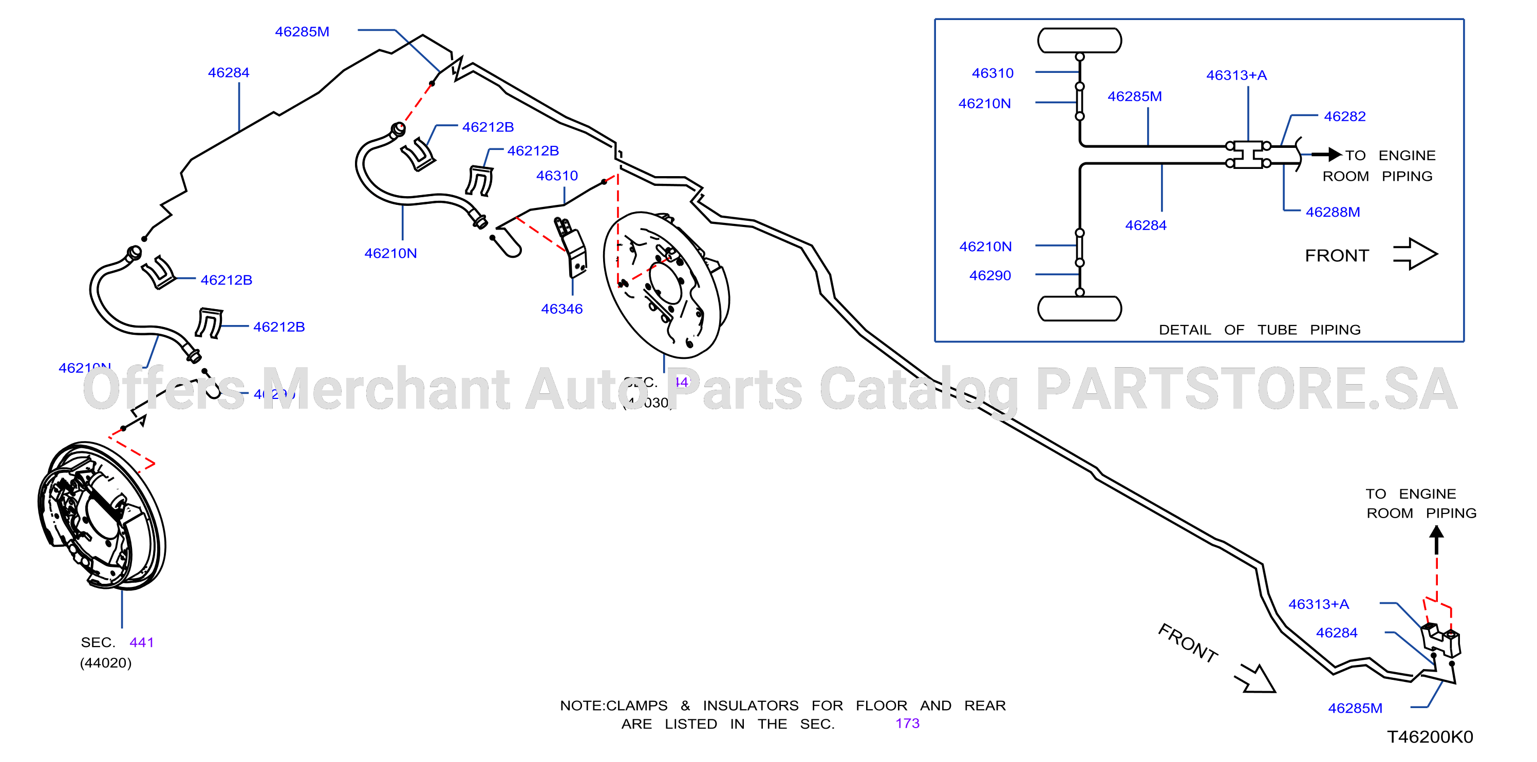 Brake Piping Control Rear Piping