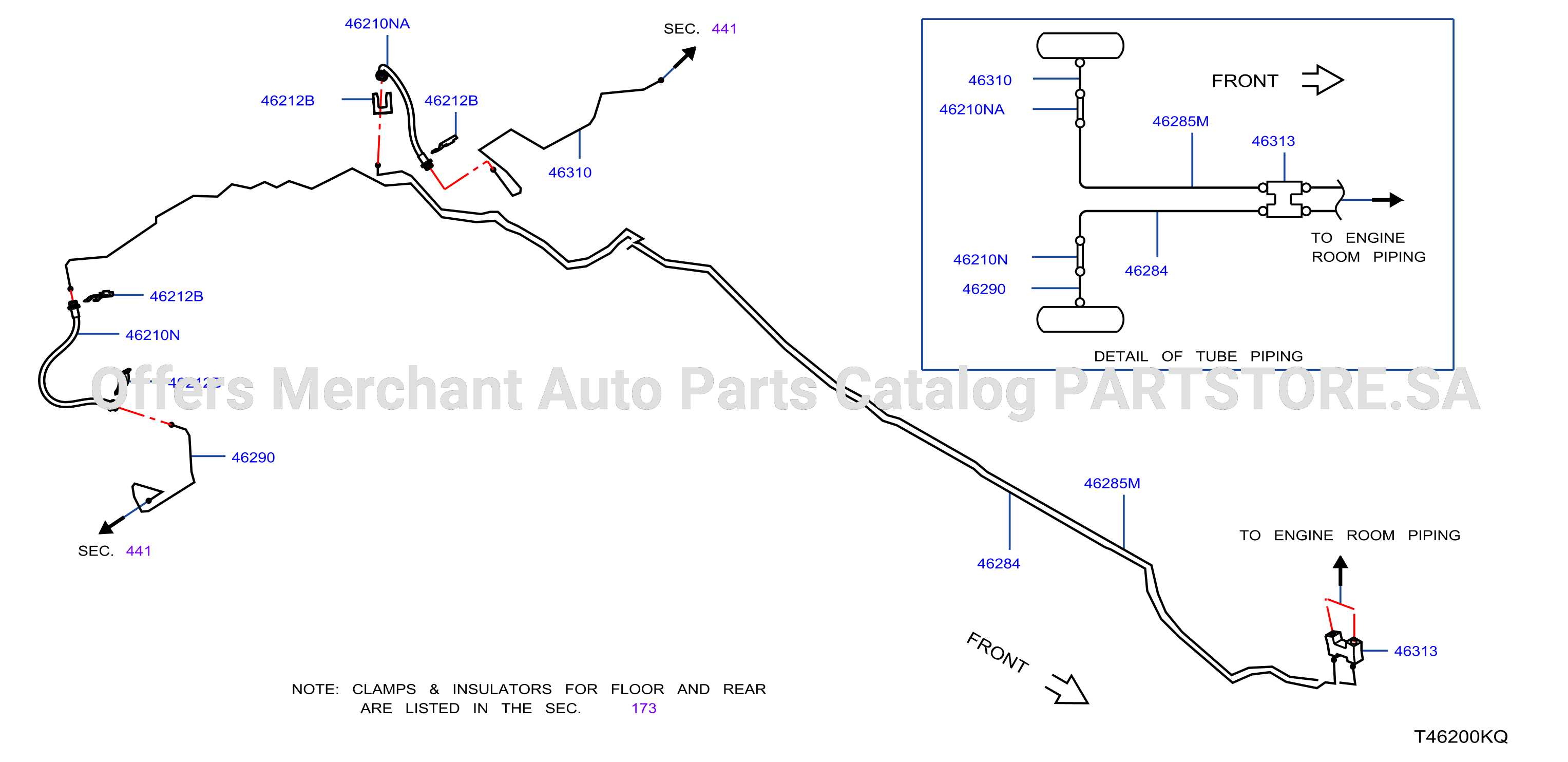Brake Piping Control Clamp Insulator