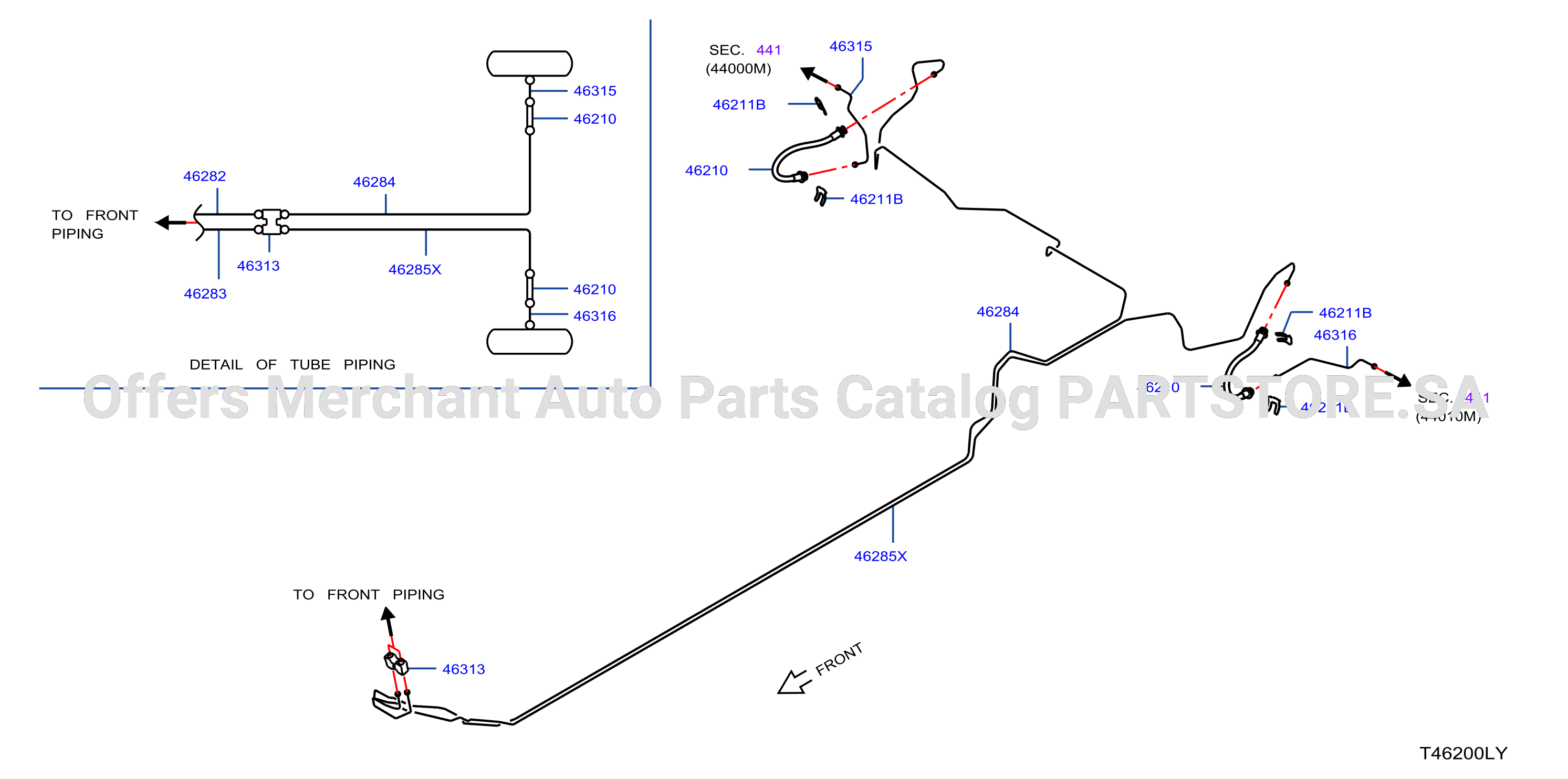 Brake Piping Control Rear Piping
