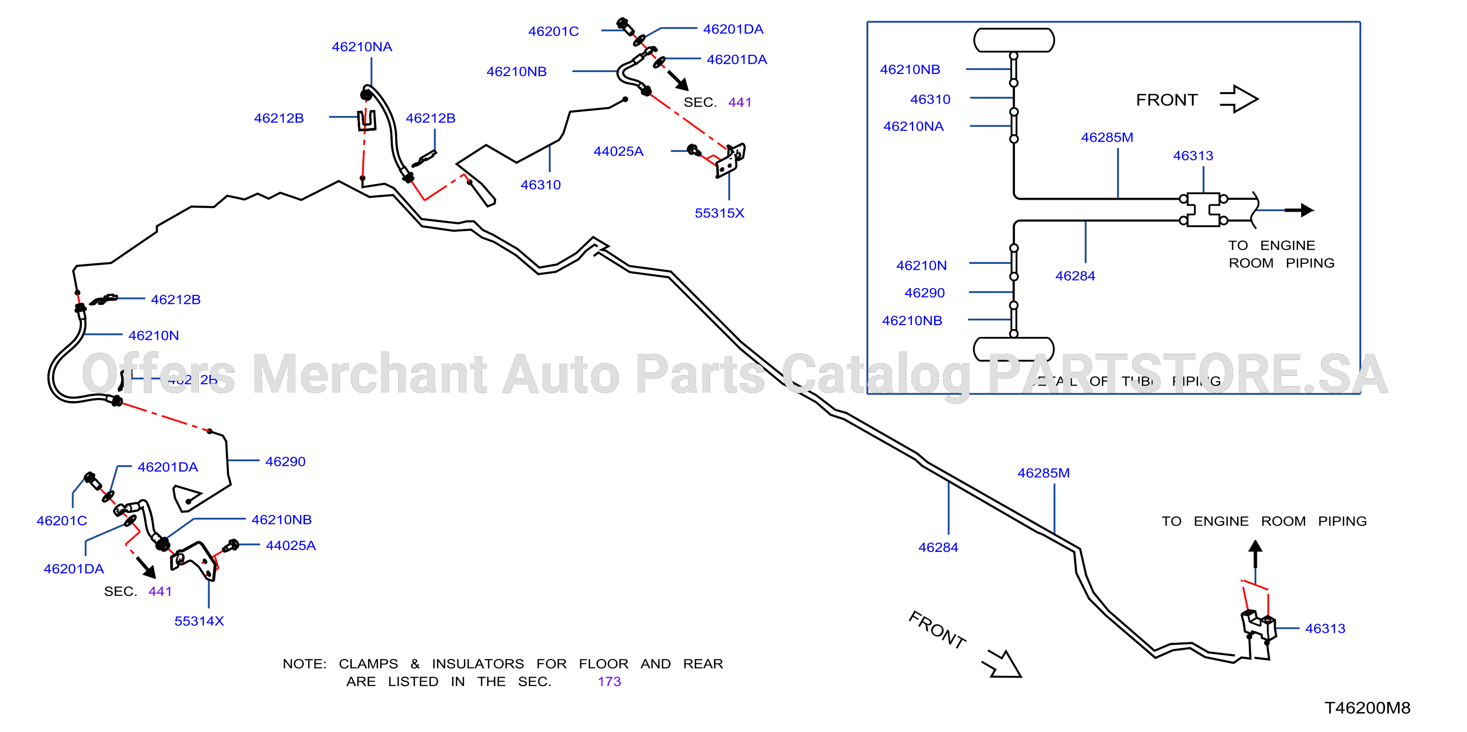 Brake Piping Control Rear Piping