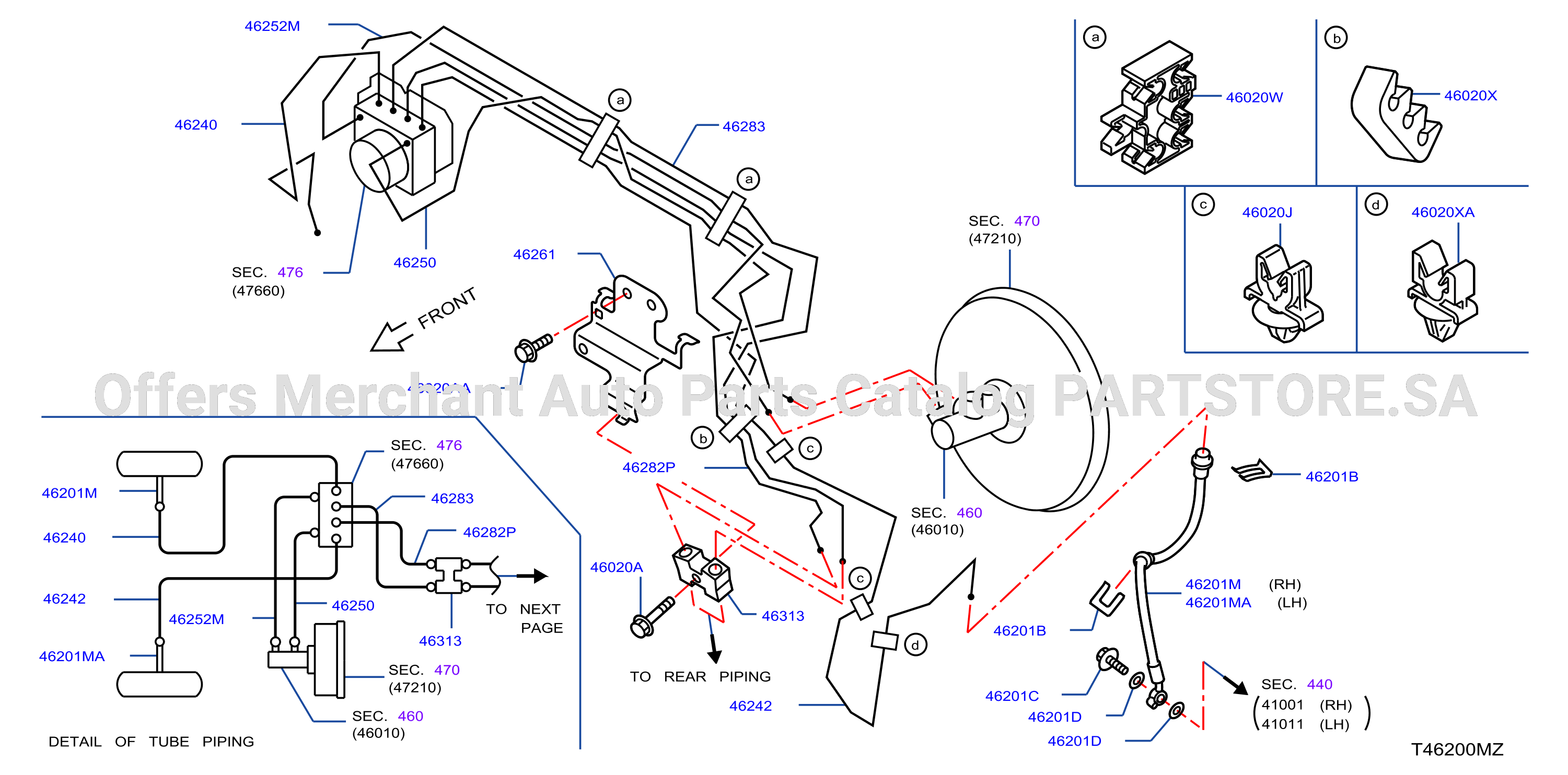Brake Piping Control Front Piping