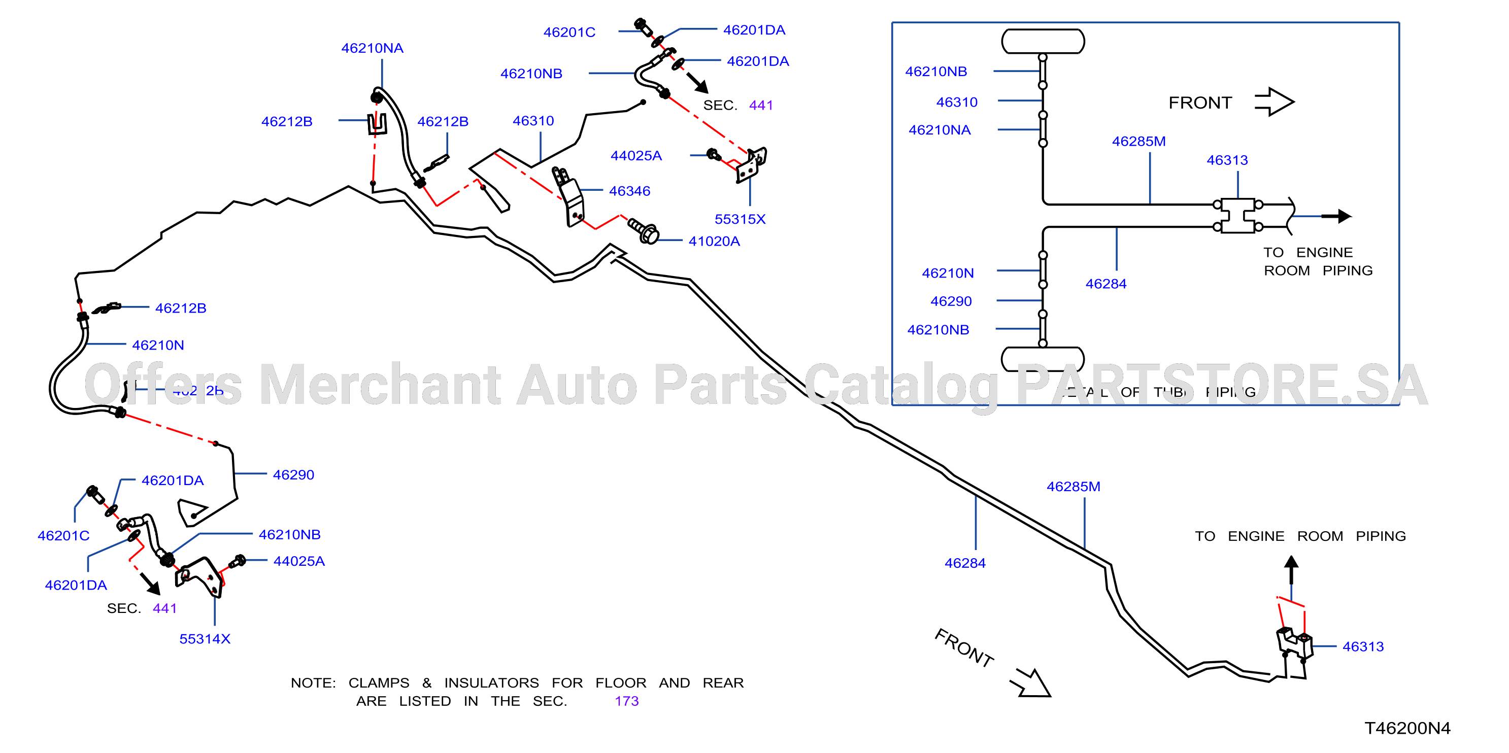 Brake Piping Control Clamp Insulator