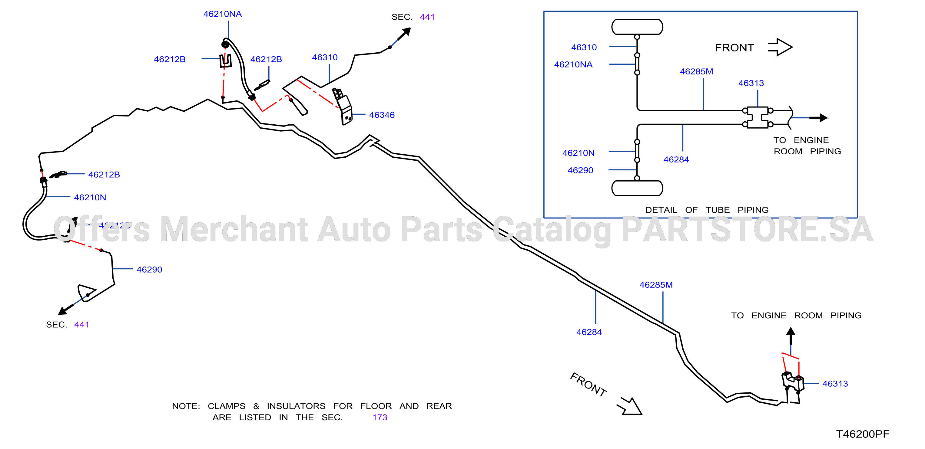 Brake Piping Control Clamp Insulator