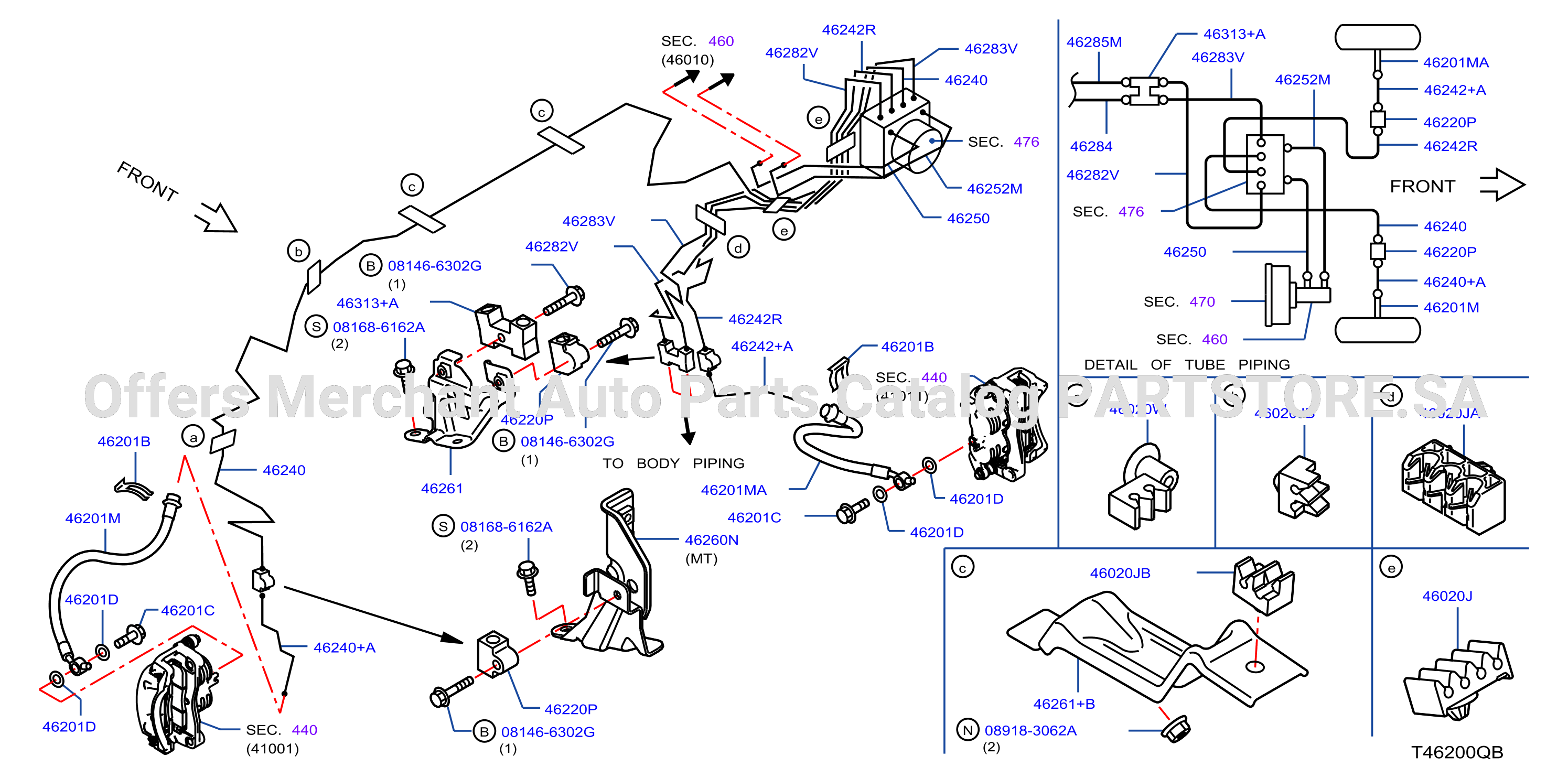 Brake Piping Control Front Piping