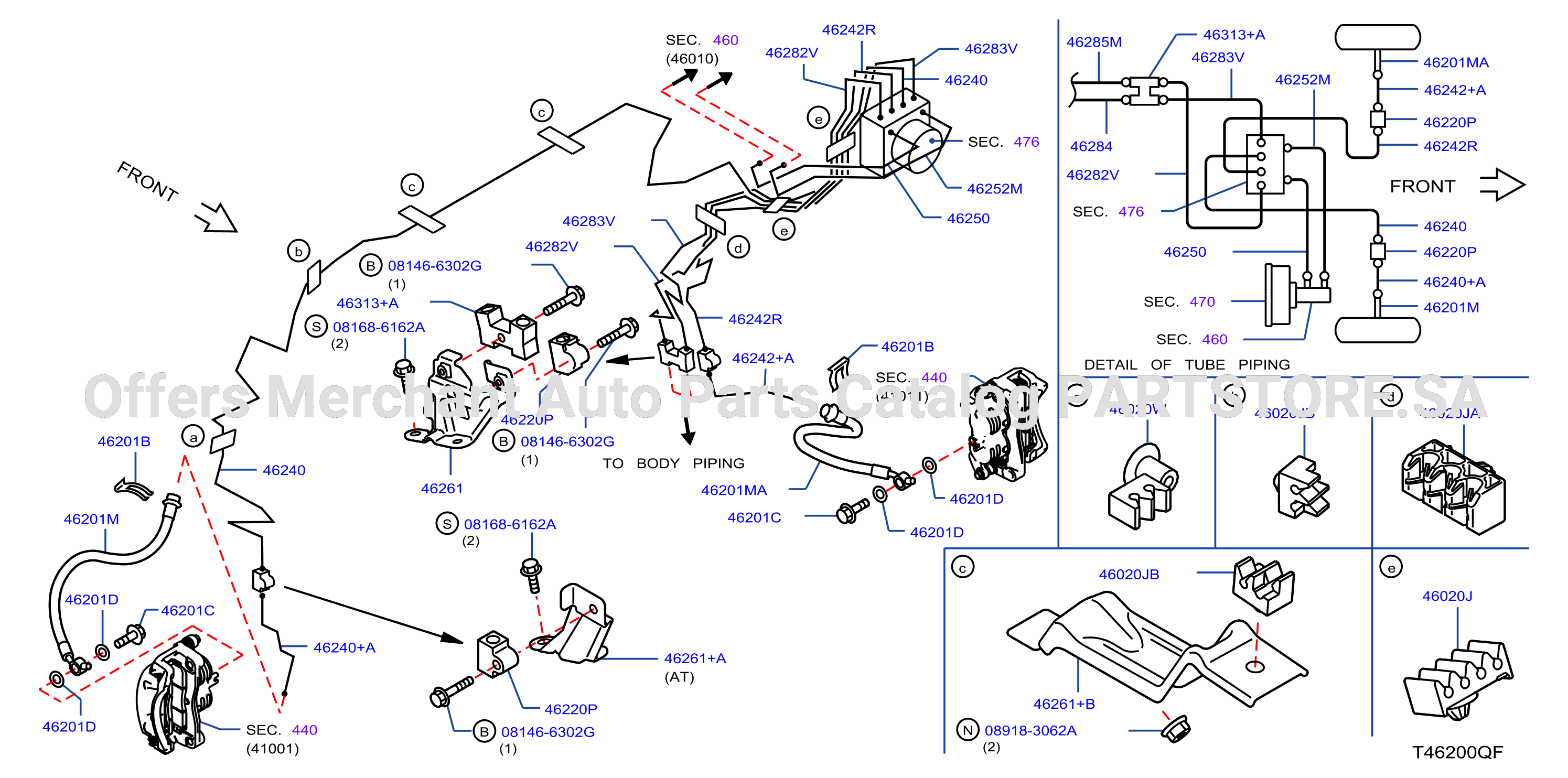 Brake Piping Control Front Piping