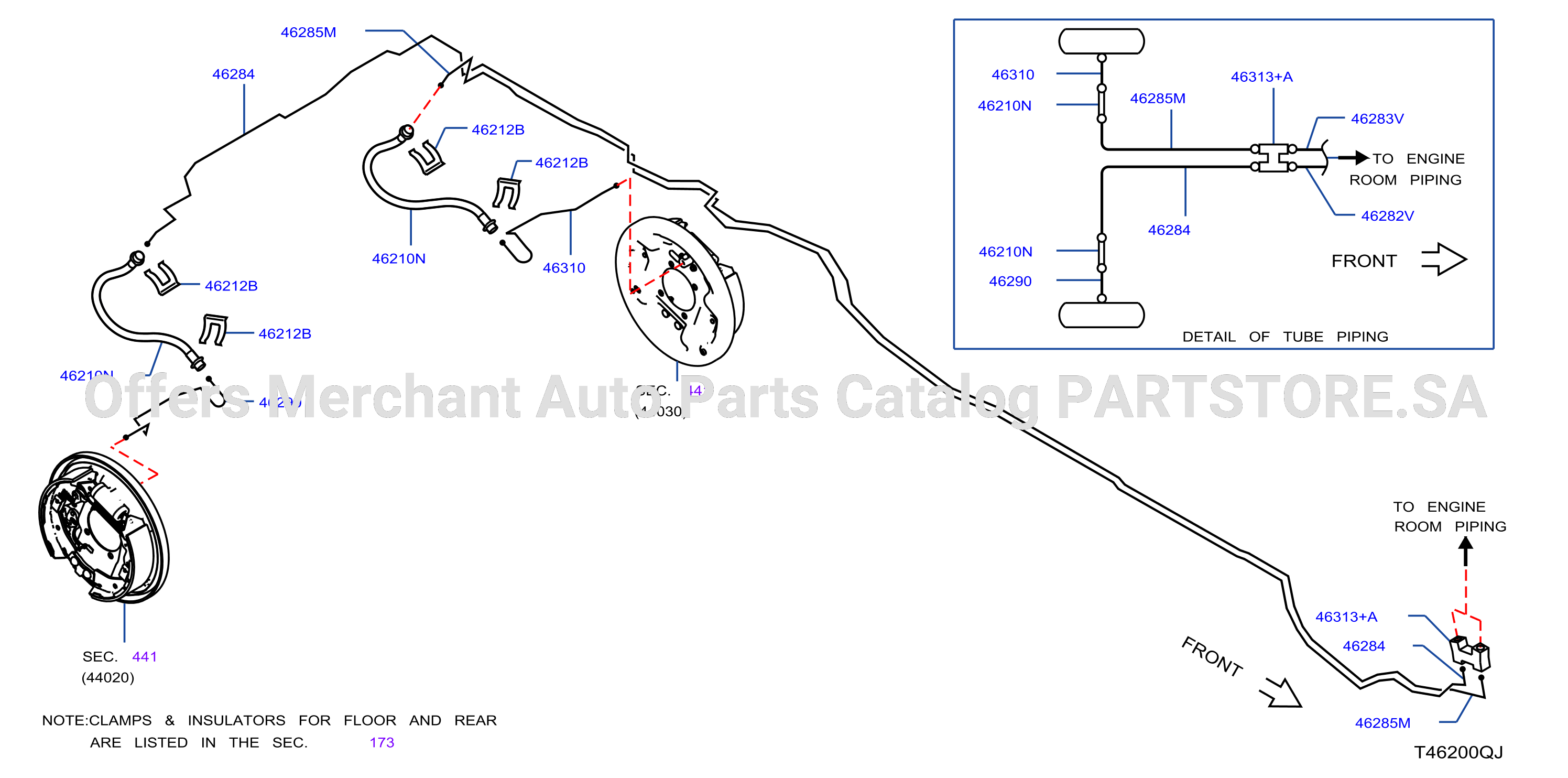 Brake Piping Control Rear Piping