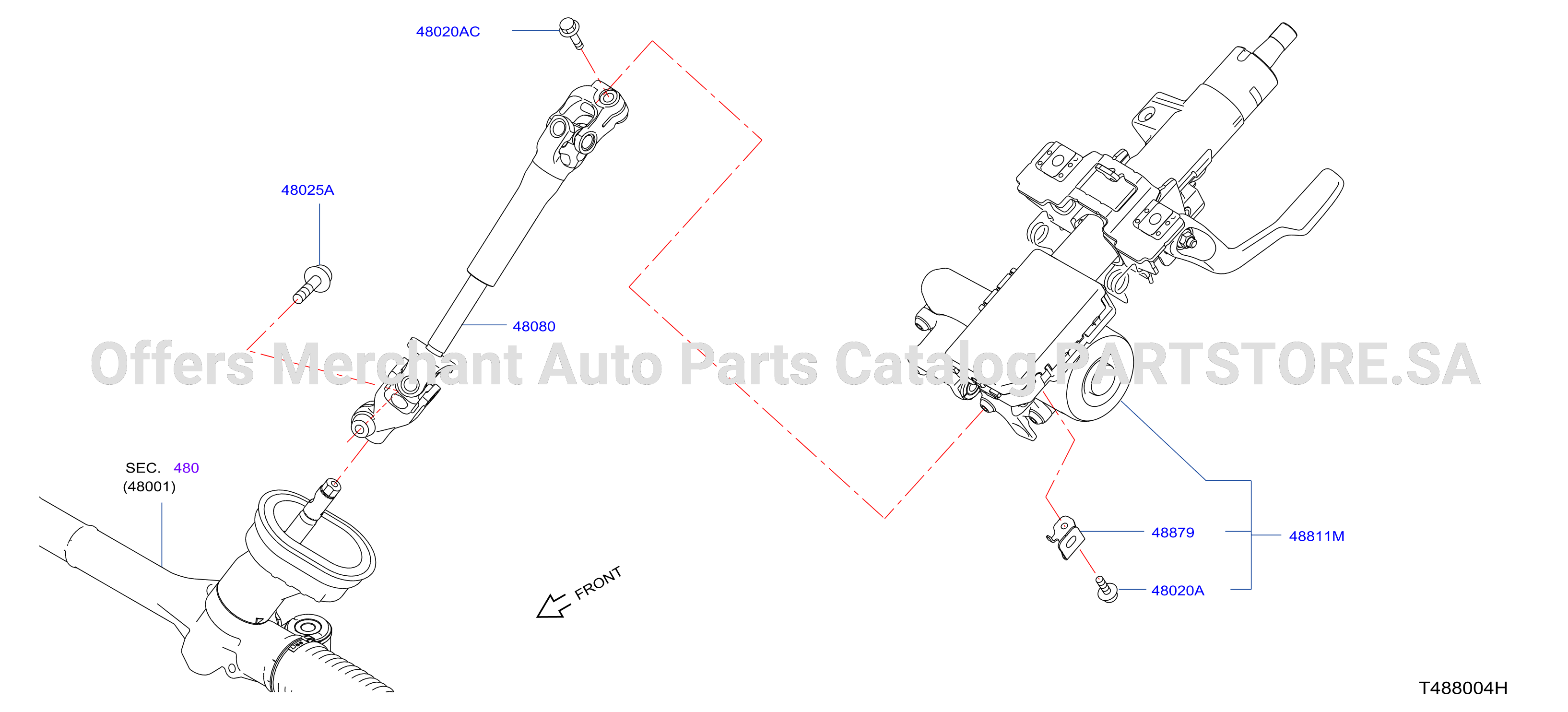 Steering Column Brazil Hr16De