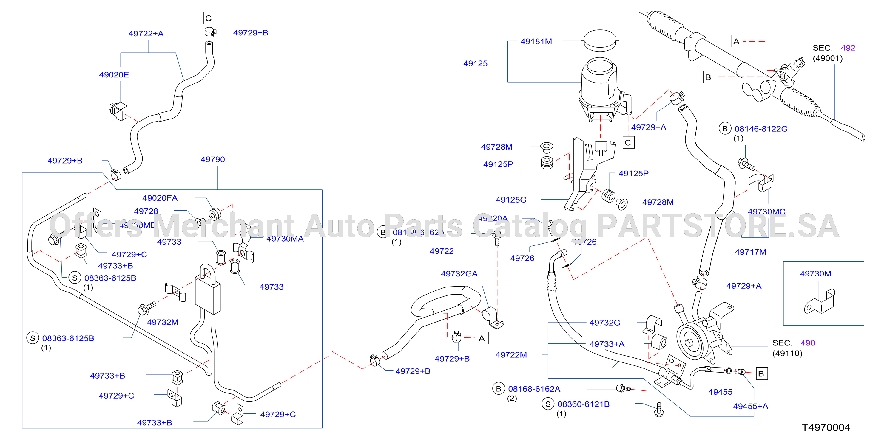 Power Steering Piping Lcv4