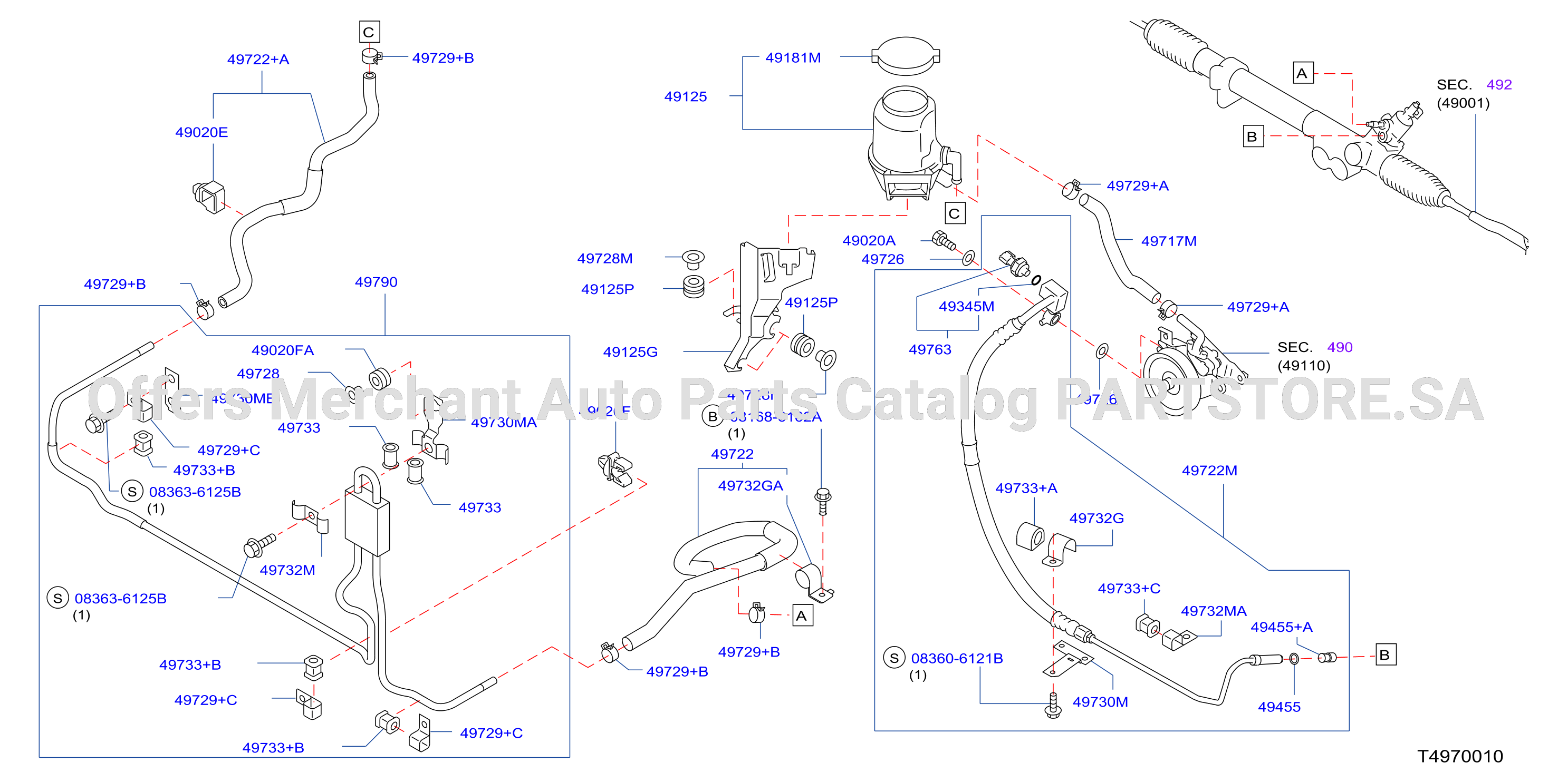 Power Steering Piping Qr25De