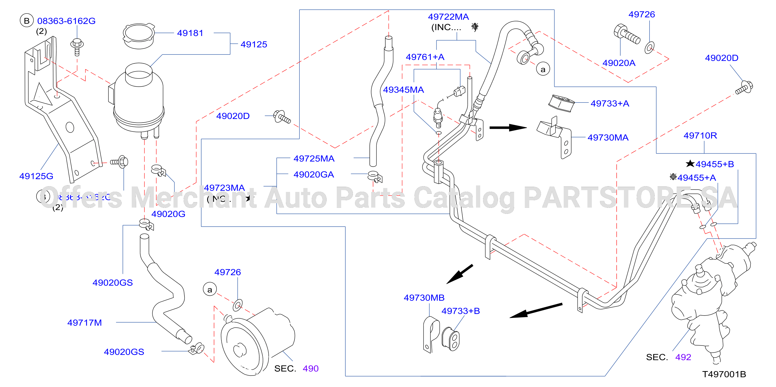 Power Steering Piping 2Wd Ka24De