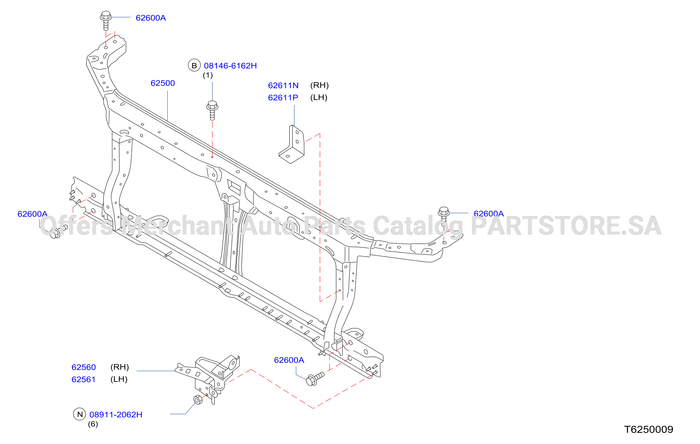 Front Apron Radiator Core Support Tr25