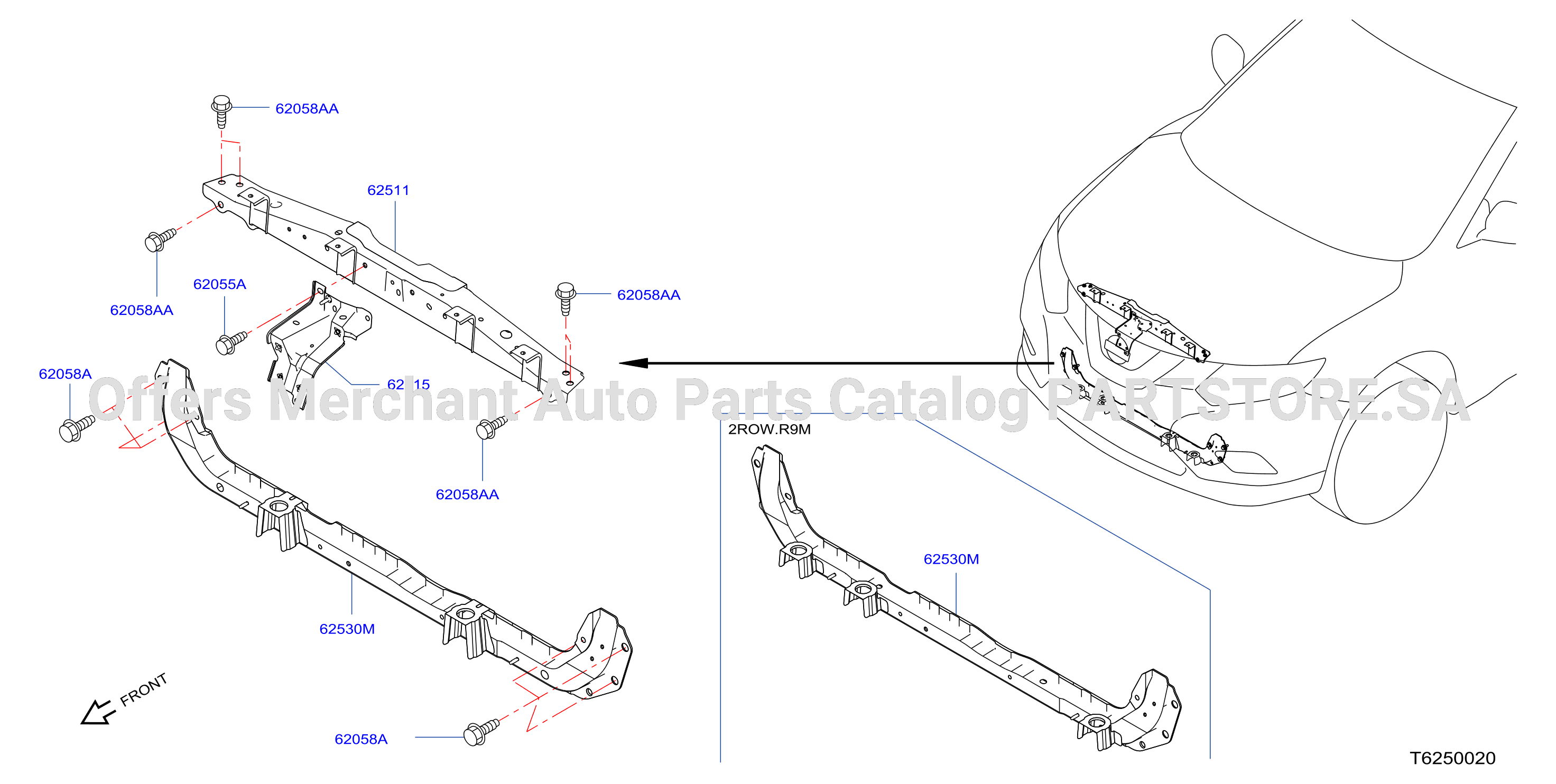 Front Apron Radiator Core Support