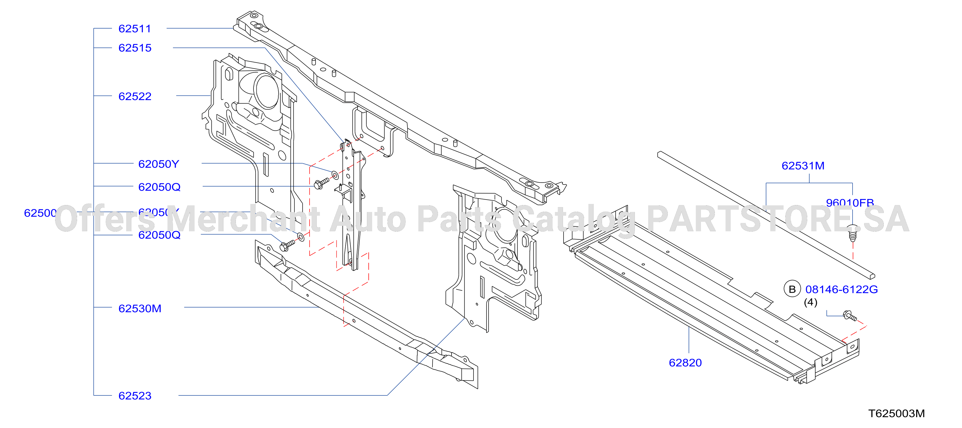 Front Apron Radiator Core Support