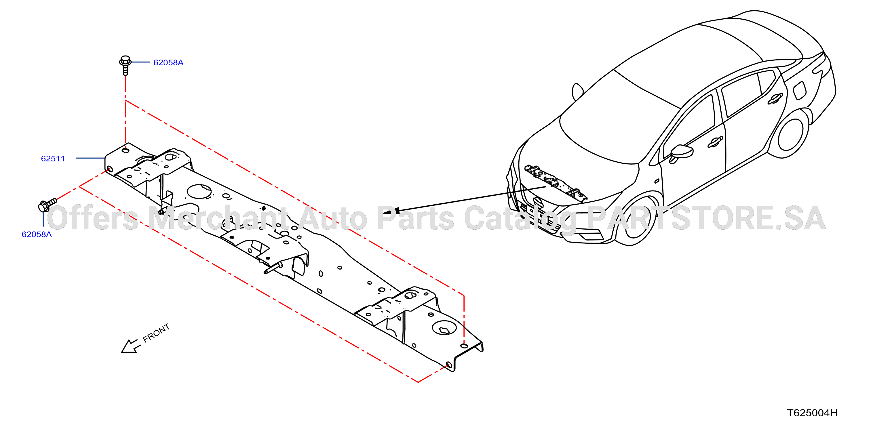 Front Apron Radiator Core Support