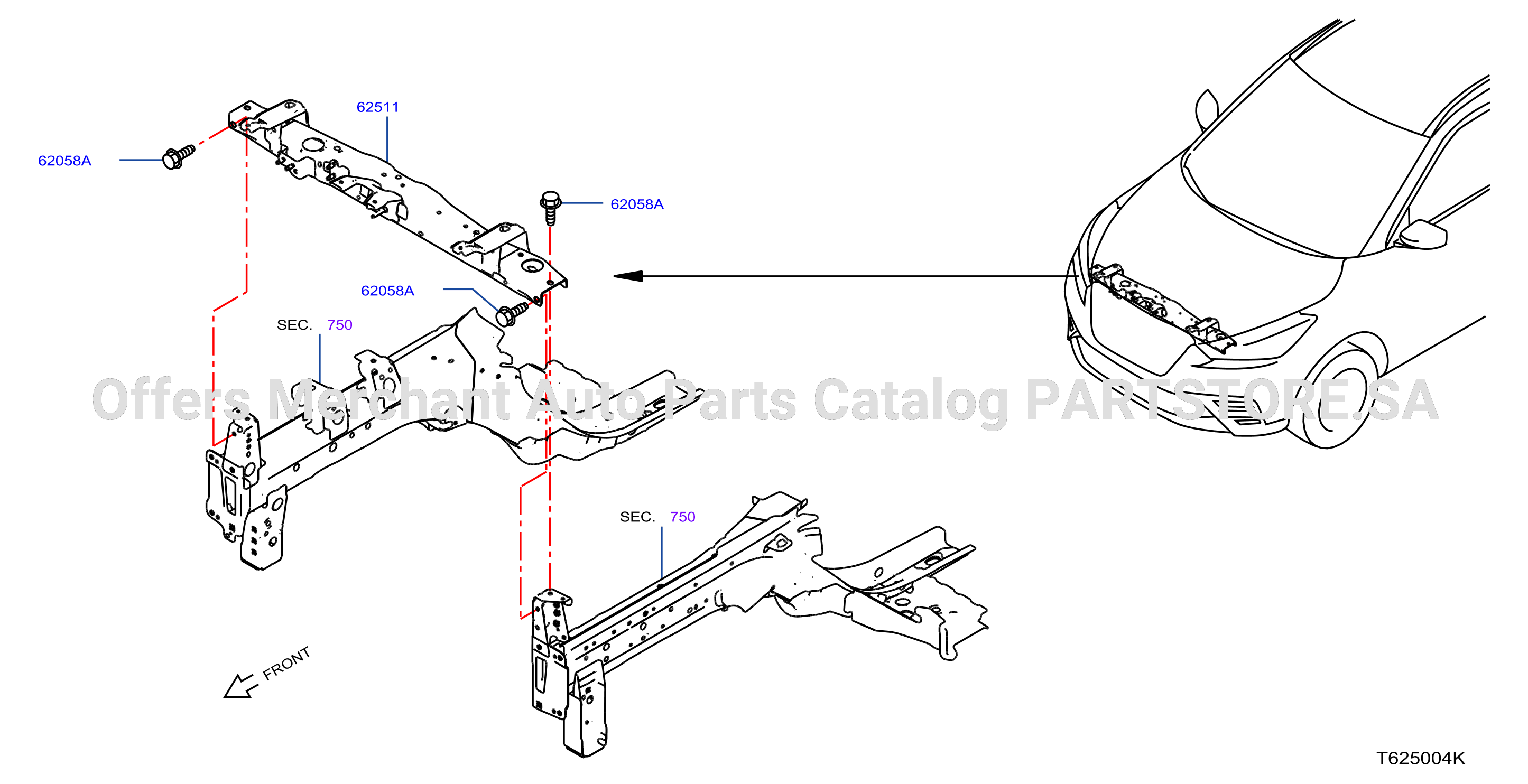 Front Apron Radiator Core Support