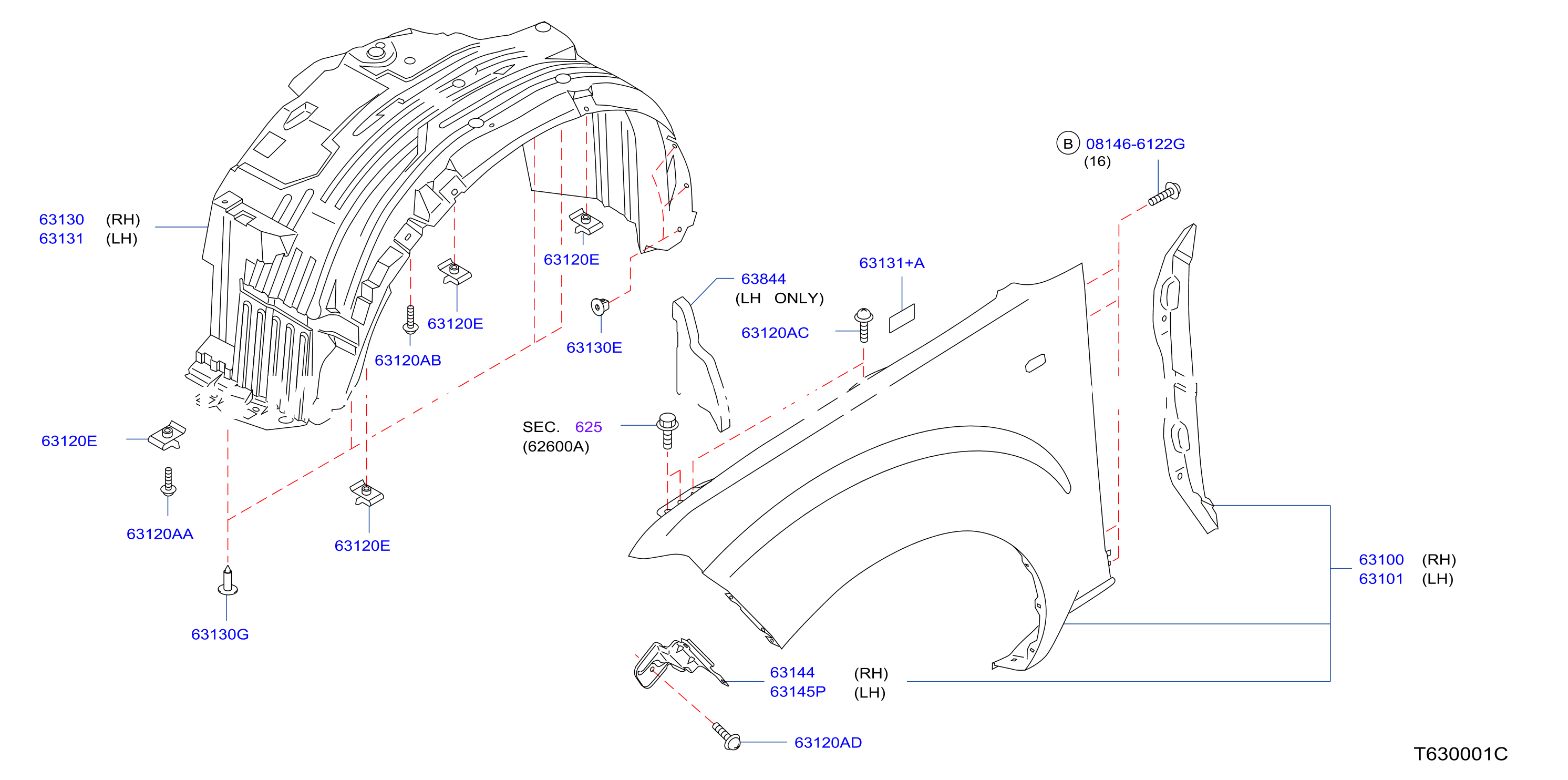 Front Fender Fitting Yd25Ddti