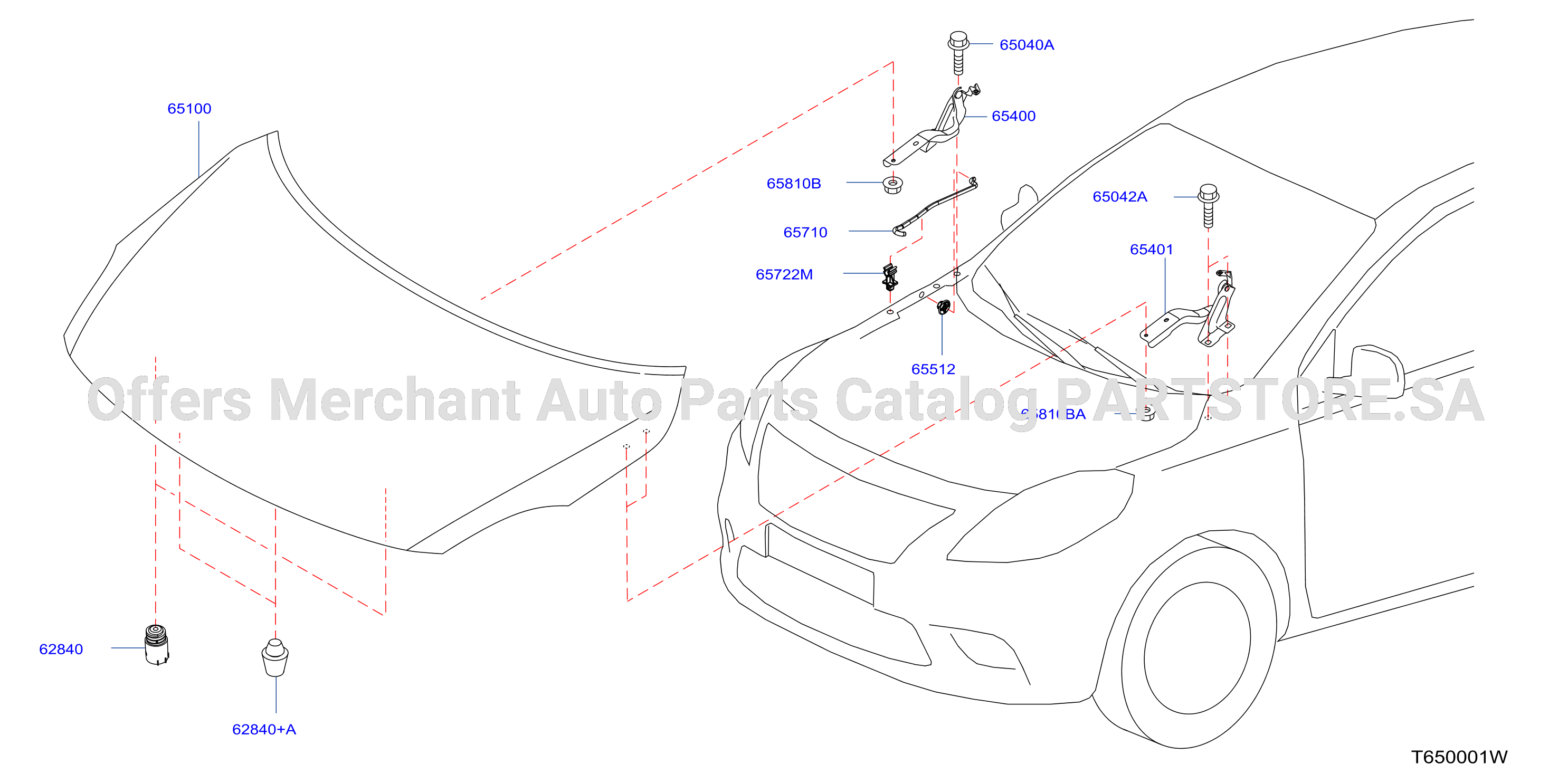 Hood Panel Hinge Fitting