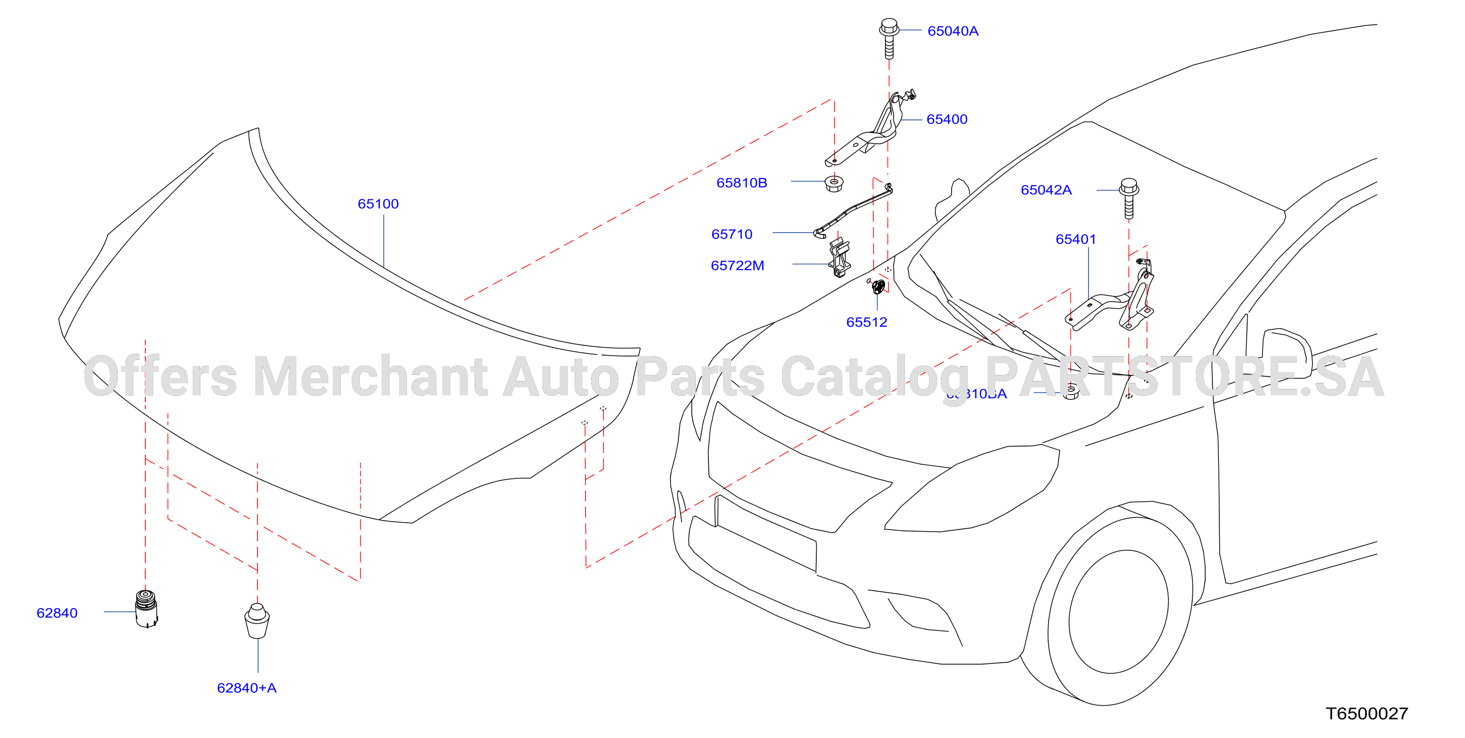 Hood Panel Hinge Fitting