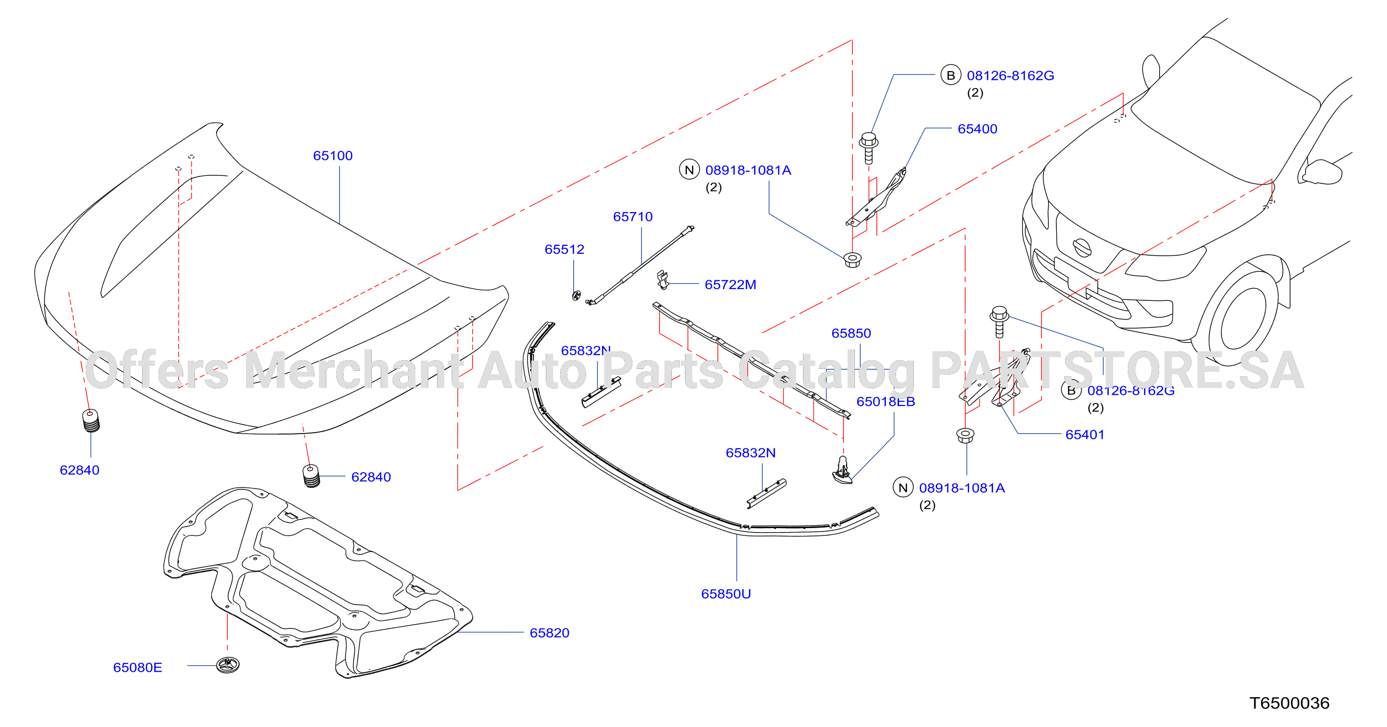 Hood Panel Hinge Fitting