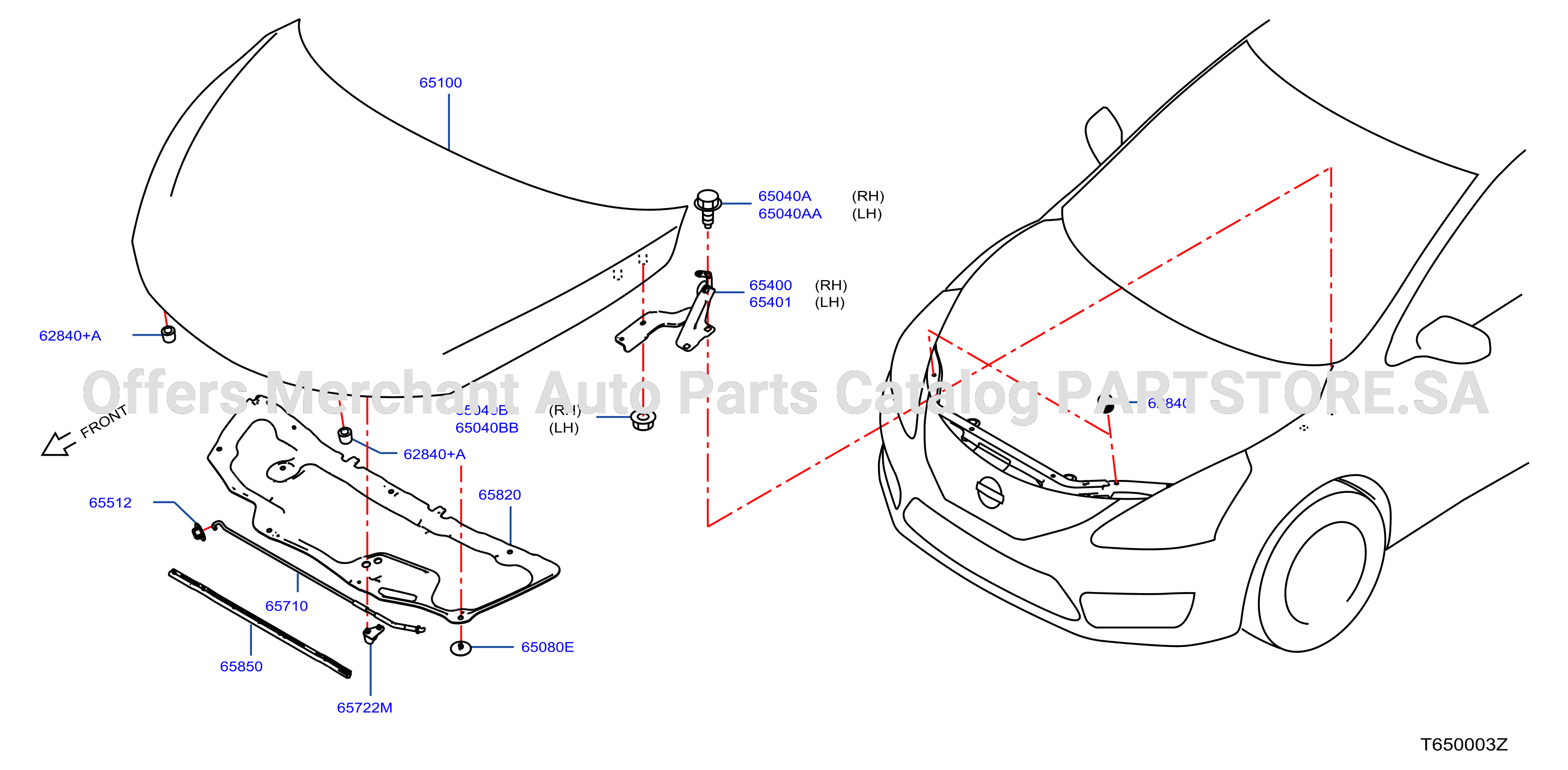 Hood Panel Hinge Fitting