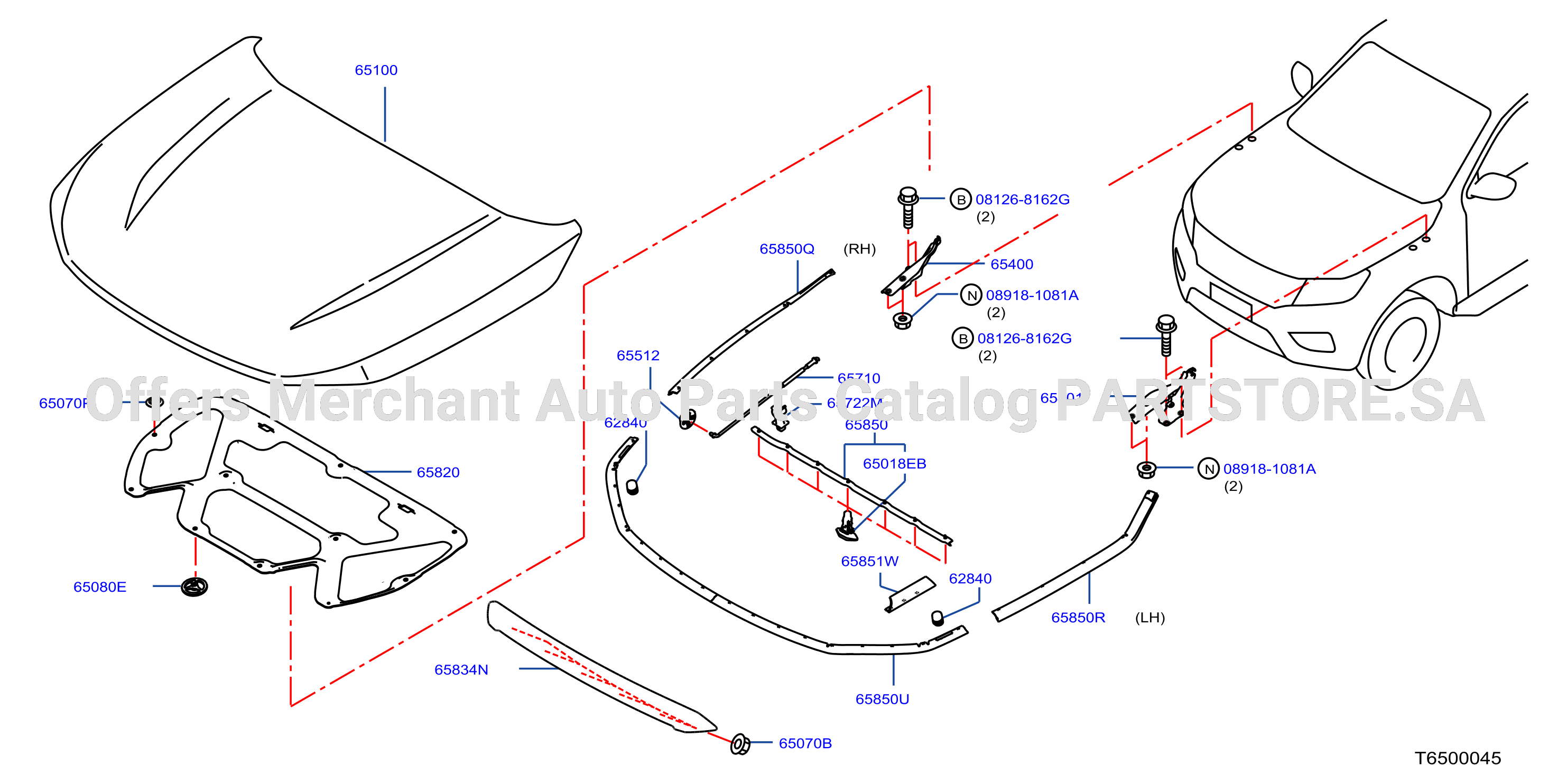 Hood Panel Hinge Fitting