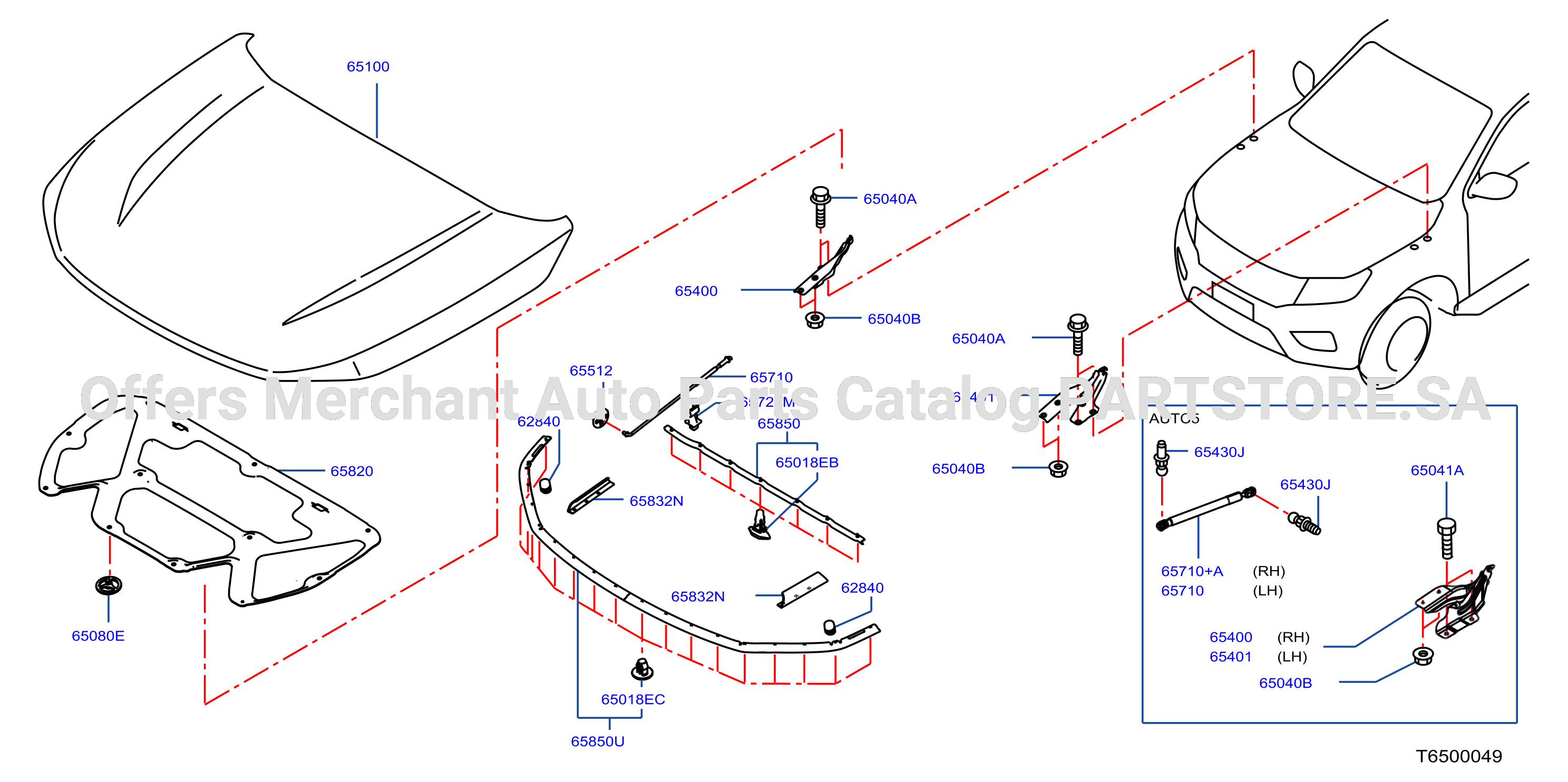 Hood Panel Hinge Fitting