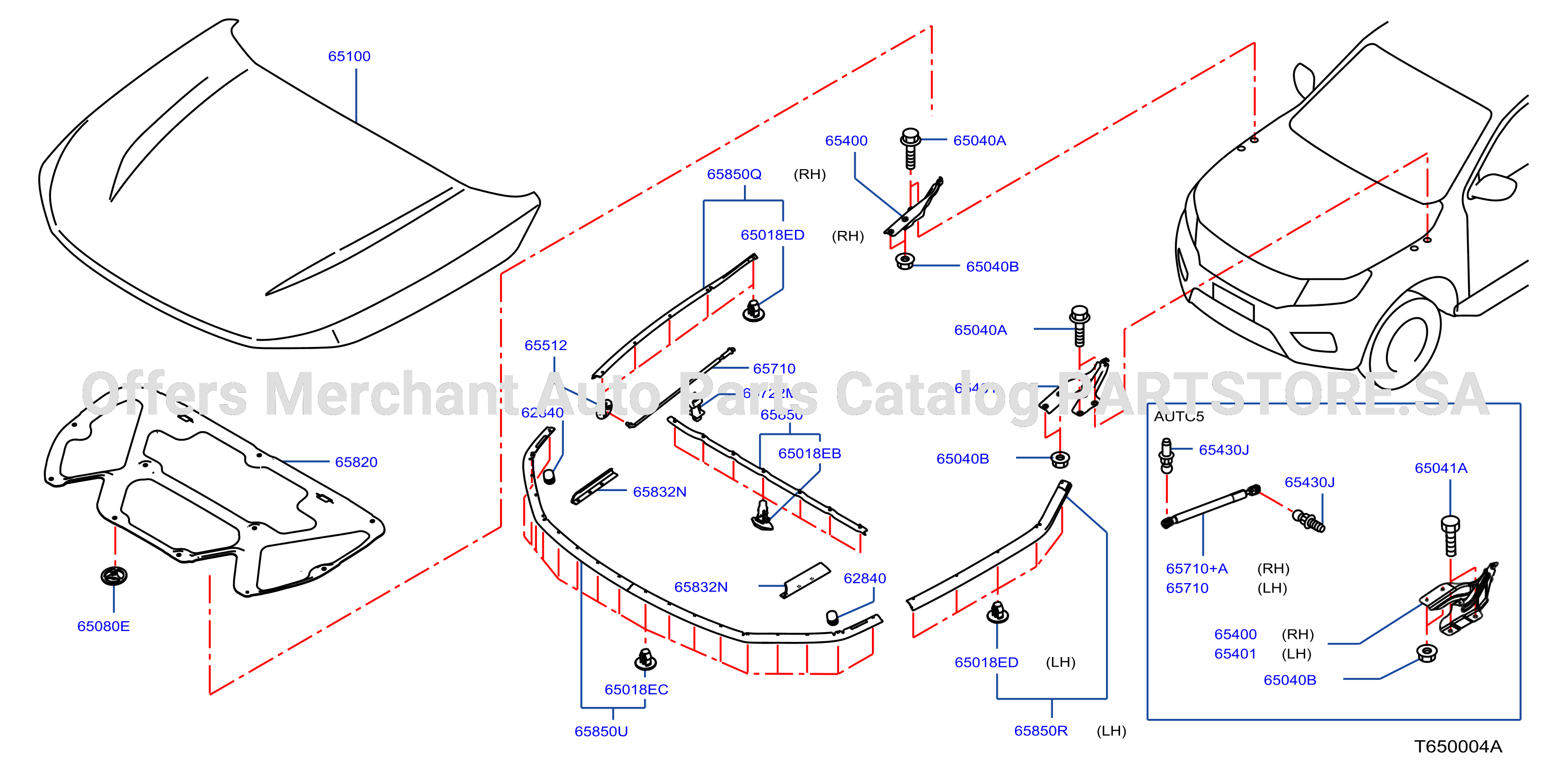 Hood Panel Hinge Fitting