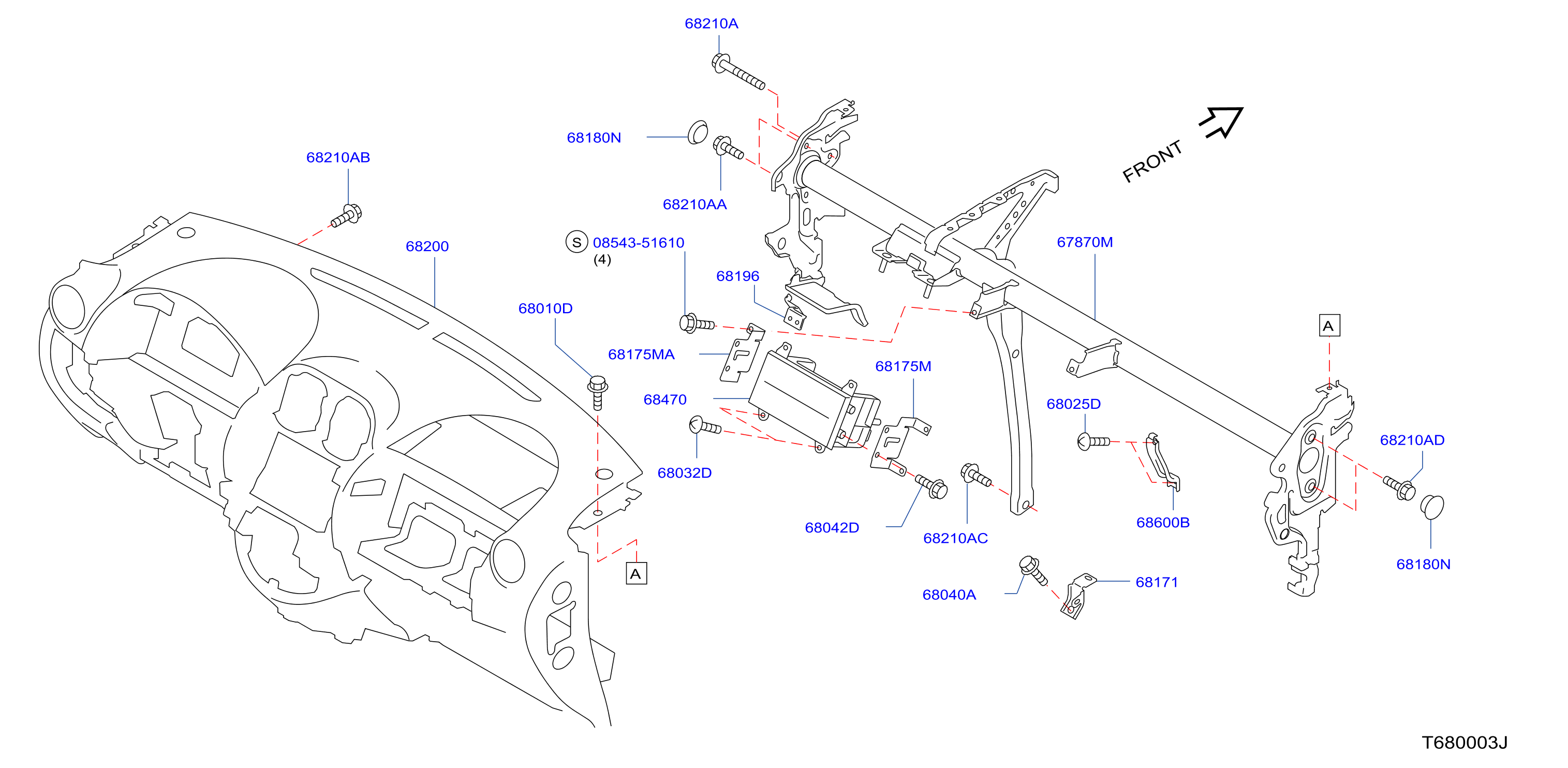 Instrument Panel Pad Cluster Lid Inst Fitting