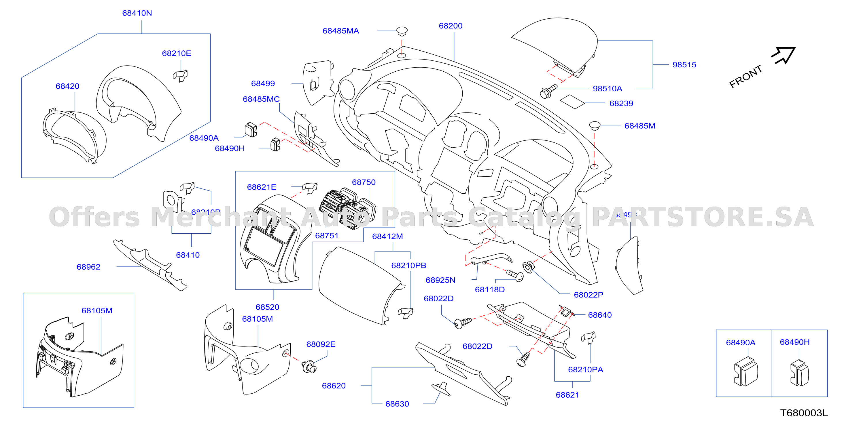 Instrument Panel Pad Cluster Lid Inst Pad Cluster Lid