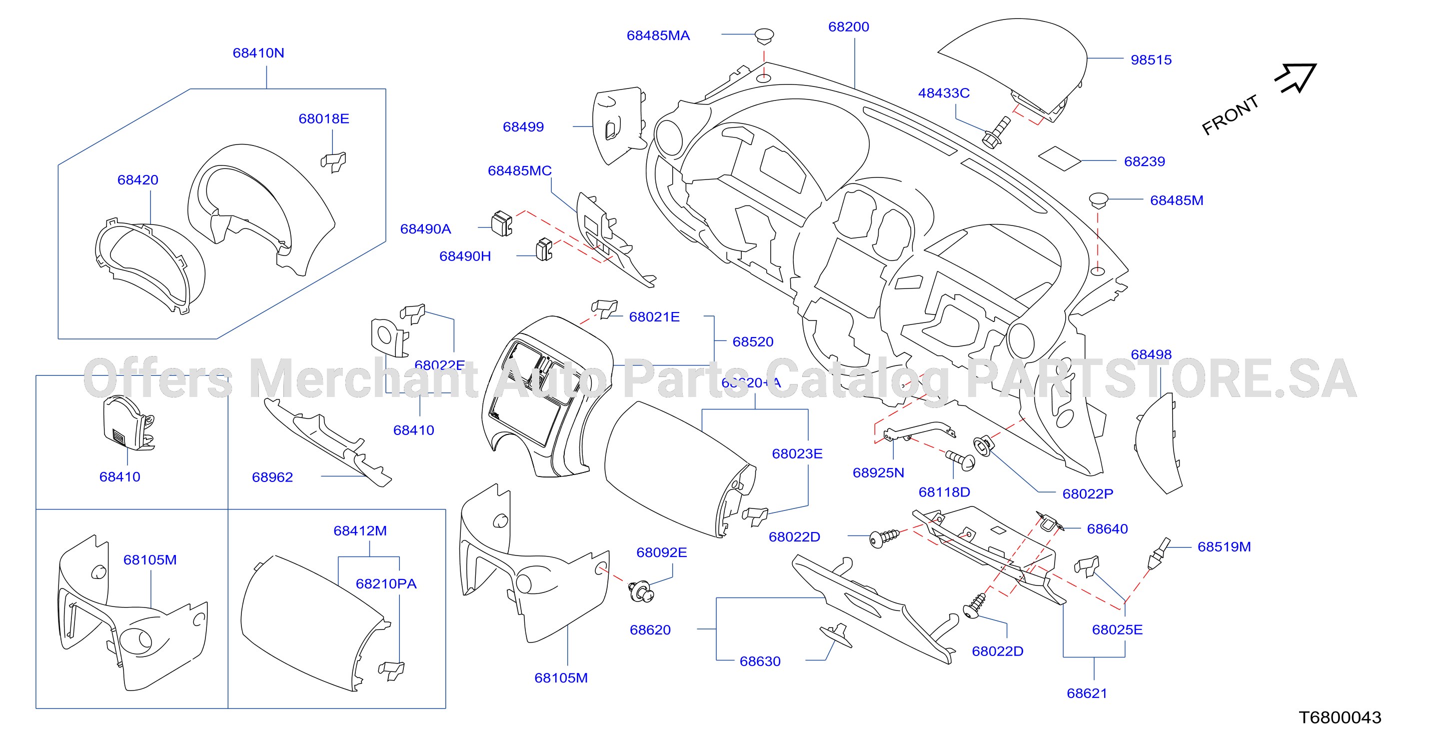Instrument Panel Pad Cluster Lid Inst Pad Cluster Lid