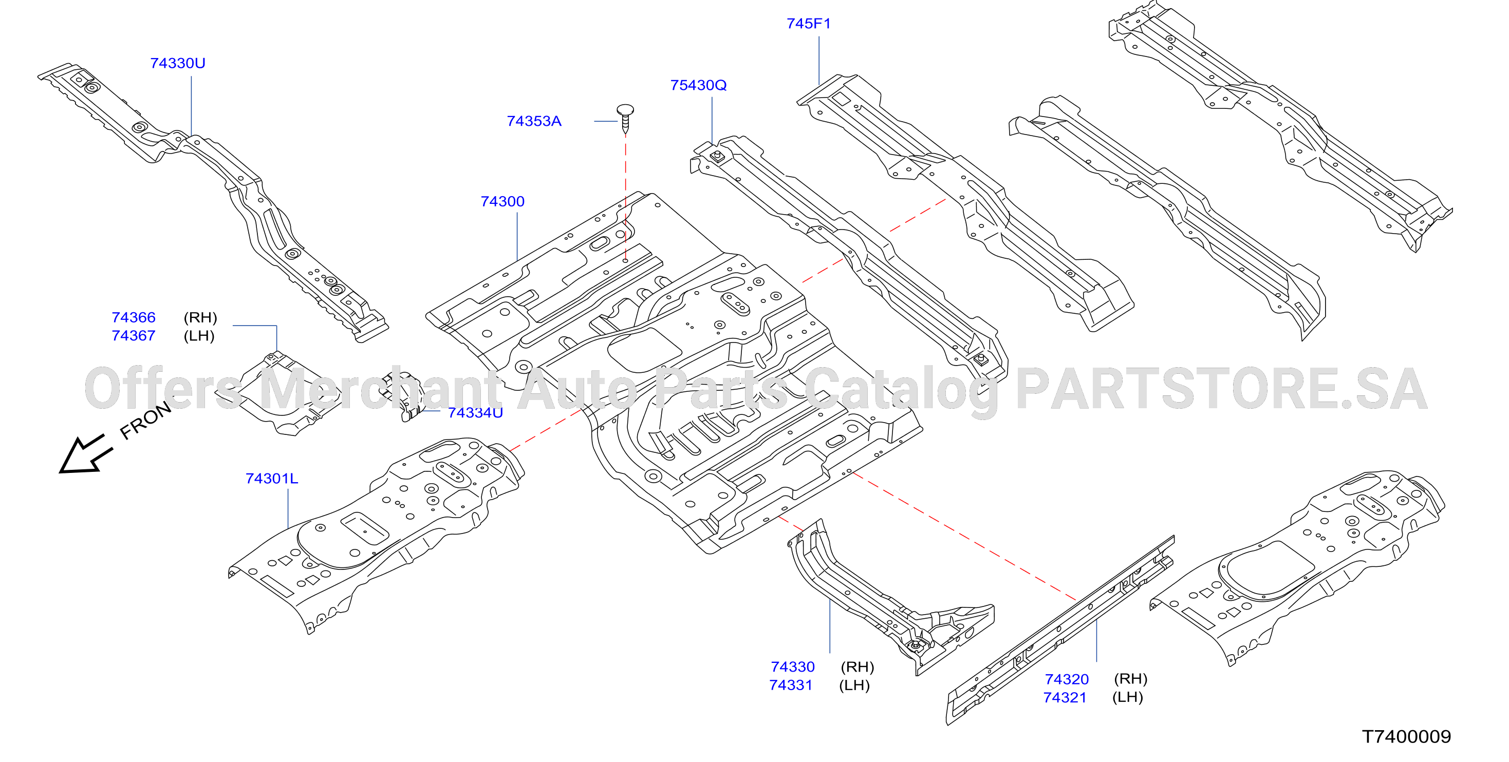 Floor Panel Separate Seat