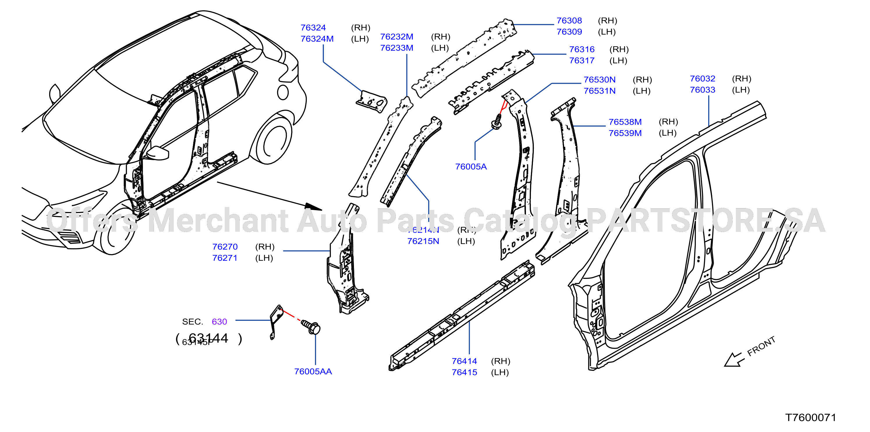 Body Side Panel Body Side Front