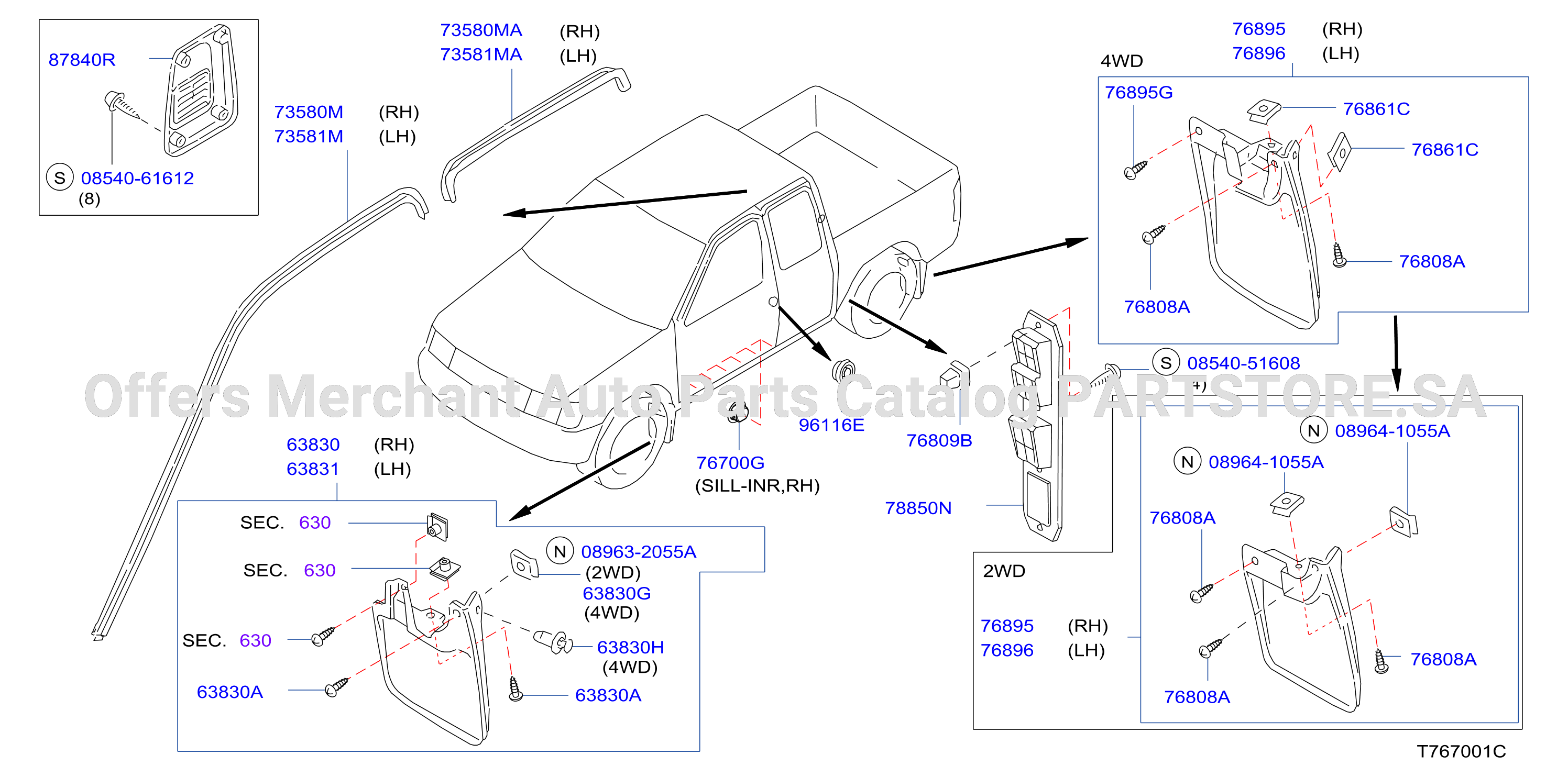 Body Side Fitting Fitting Parts