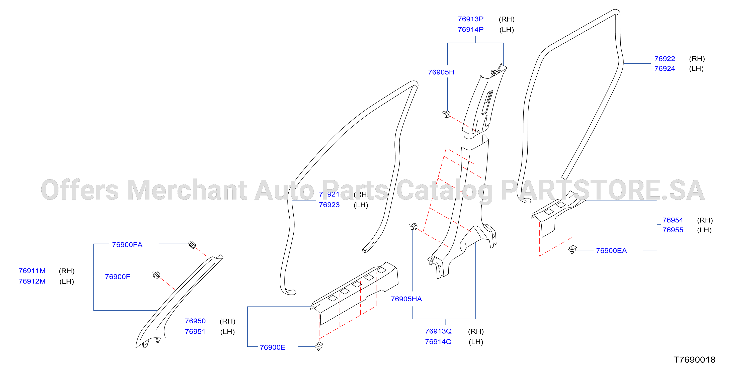 Body Side Trimming W / O Airbag