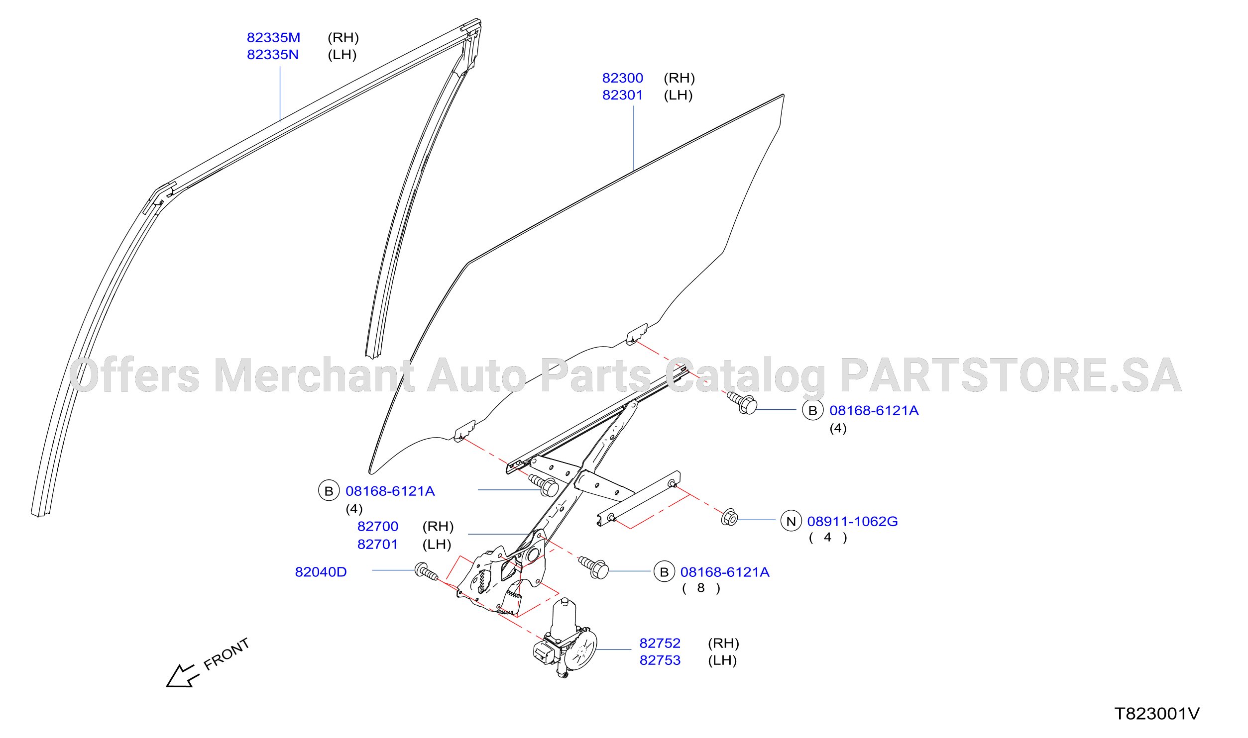 Rear Door Window Regulator