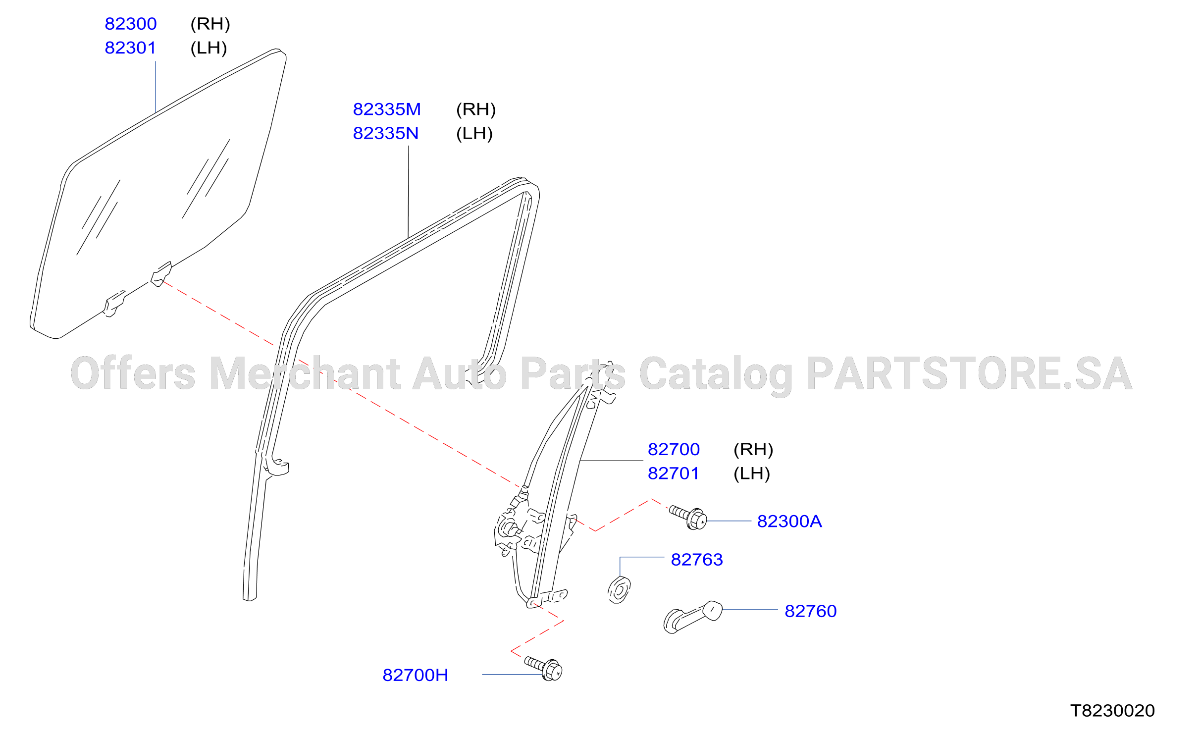 Rear Door Window Regulator