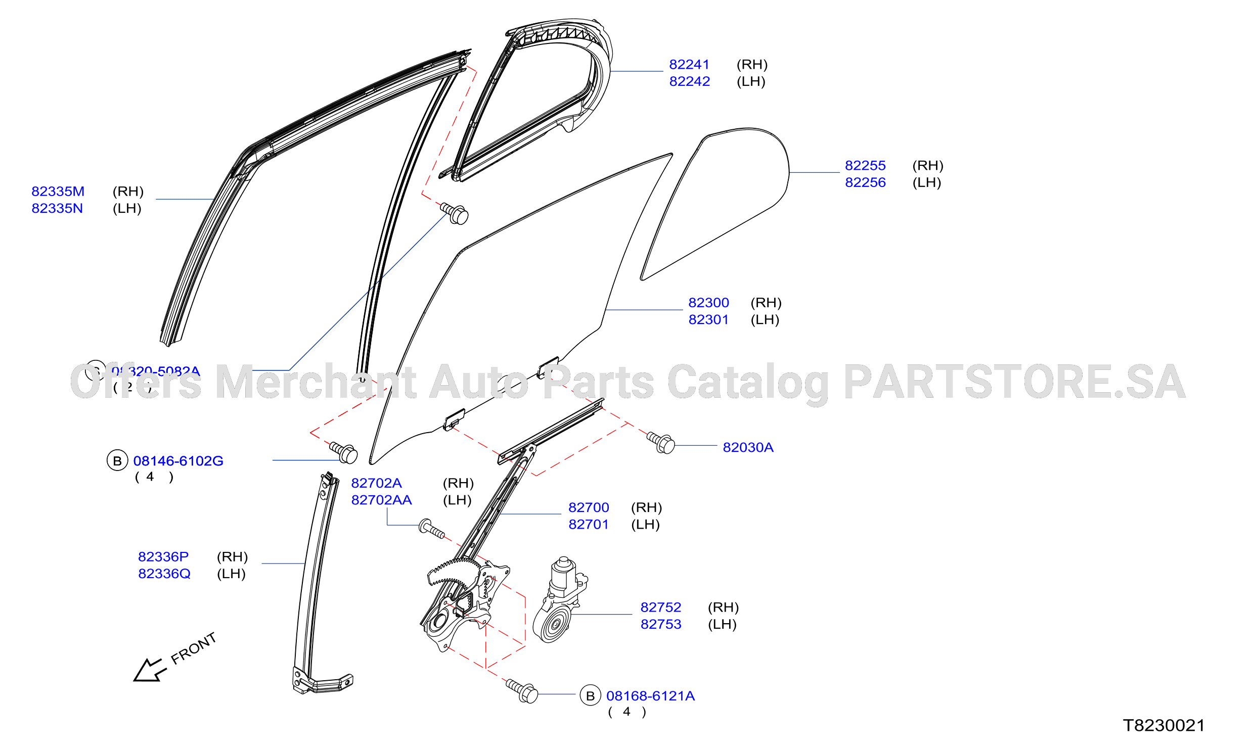 Rear Door Window Regulator