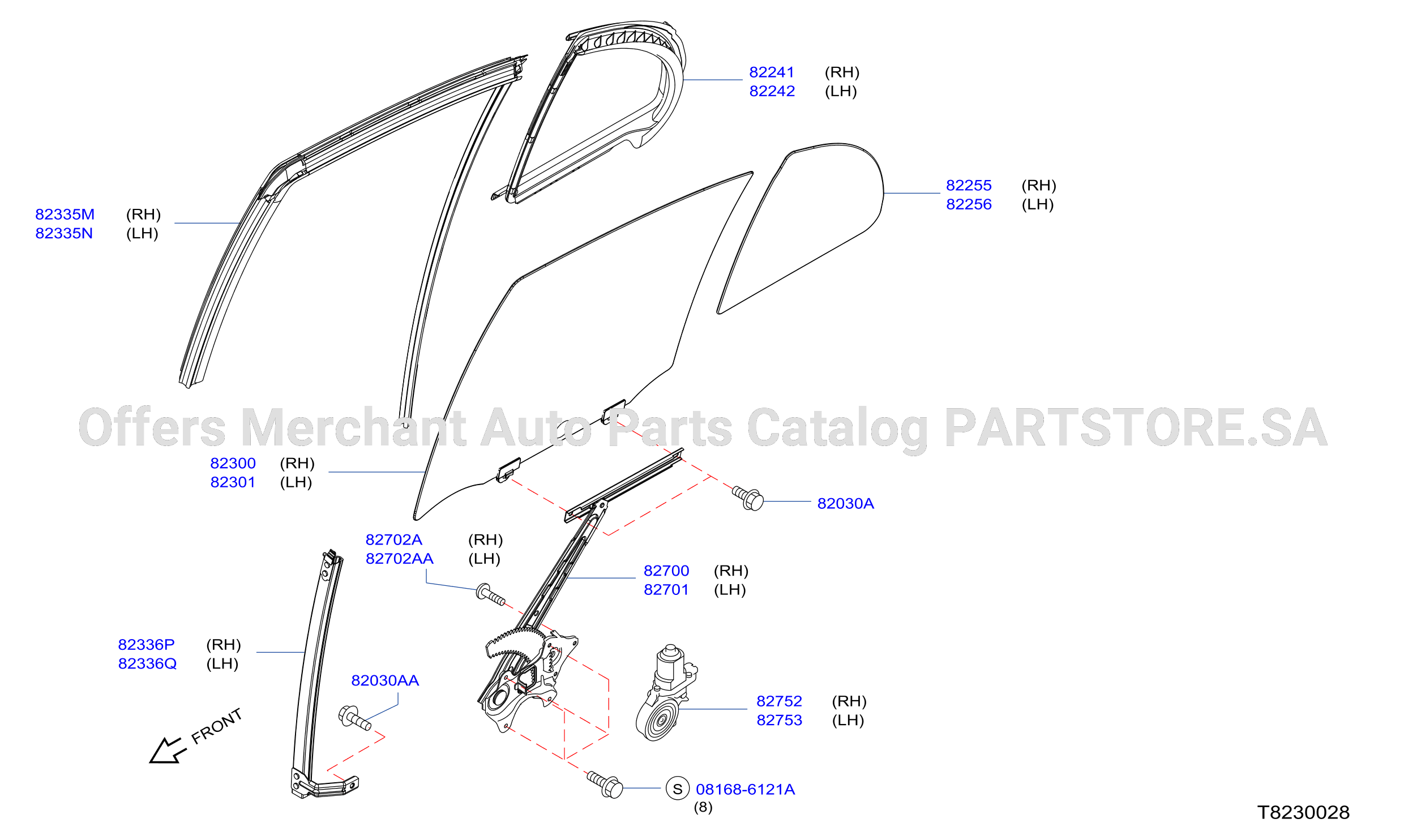Rear Door Window Regulator