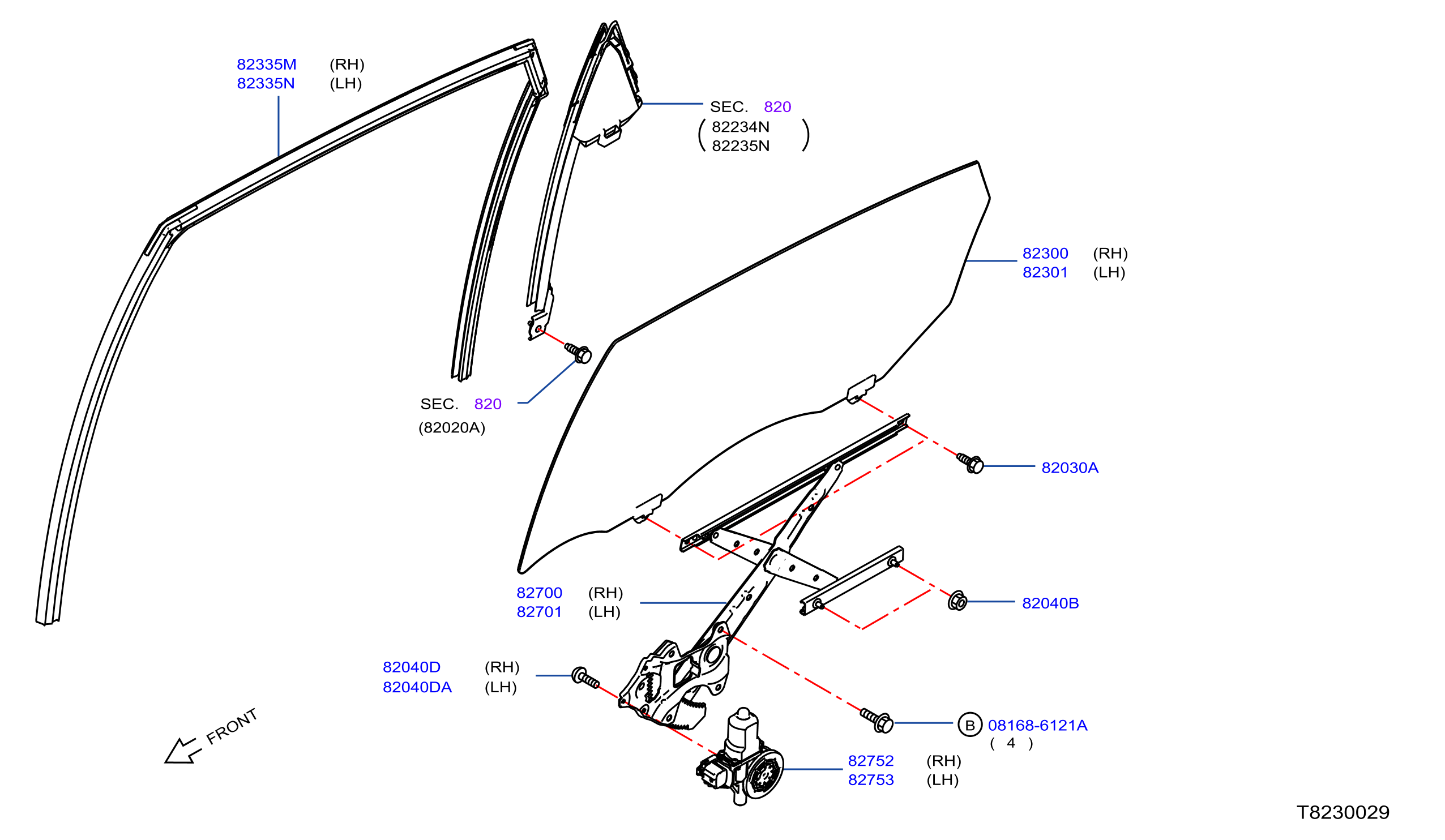 Rear Door Window Regulator