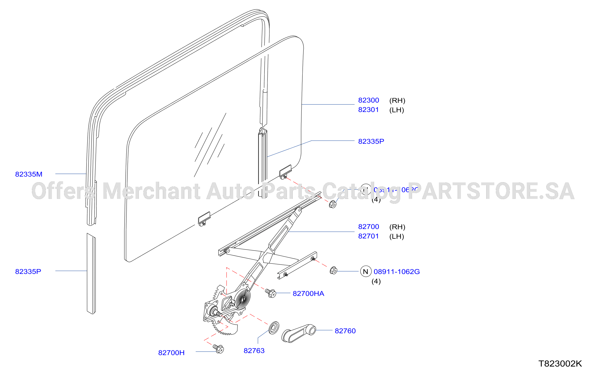 Rear Door Window Regulator
