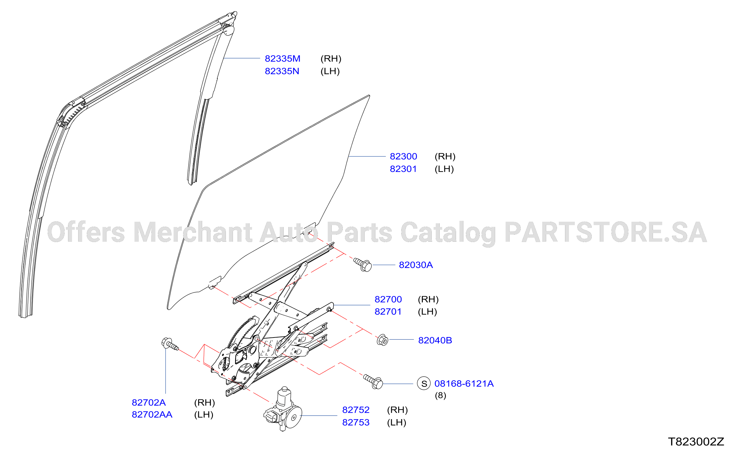 Rear Door Window Regulator