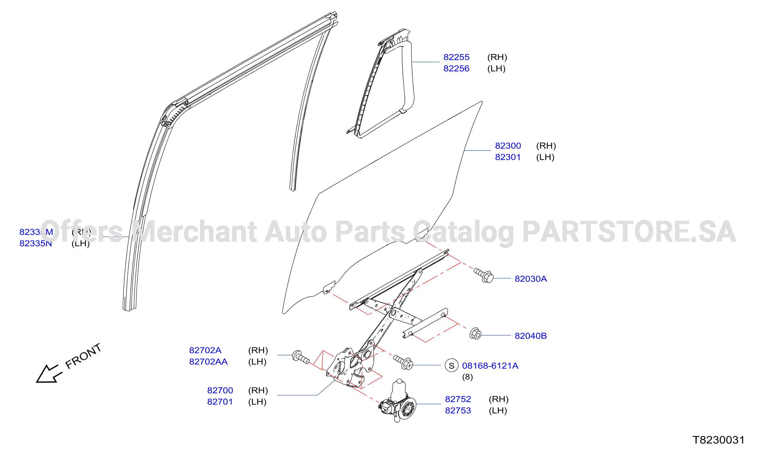 Rear Door Window Regulator