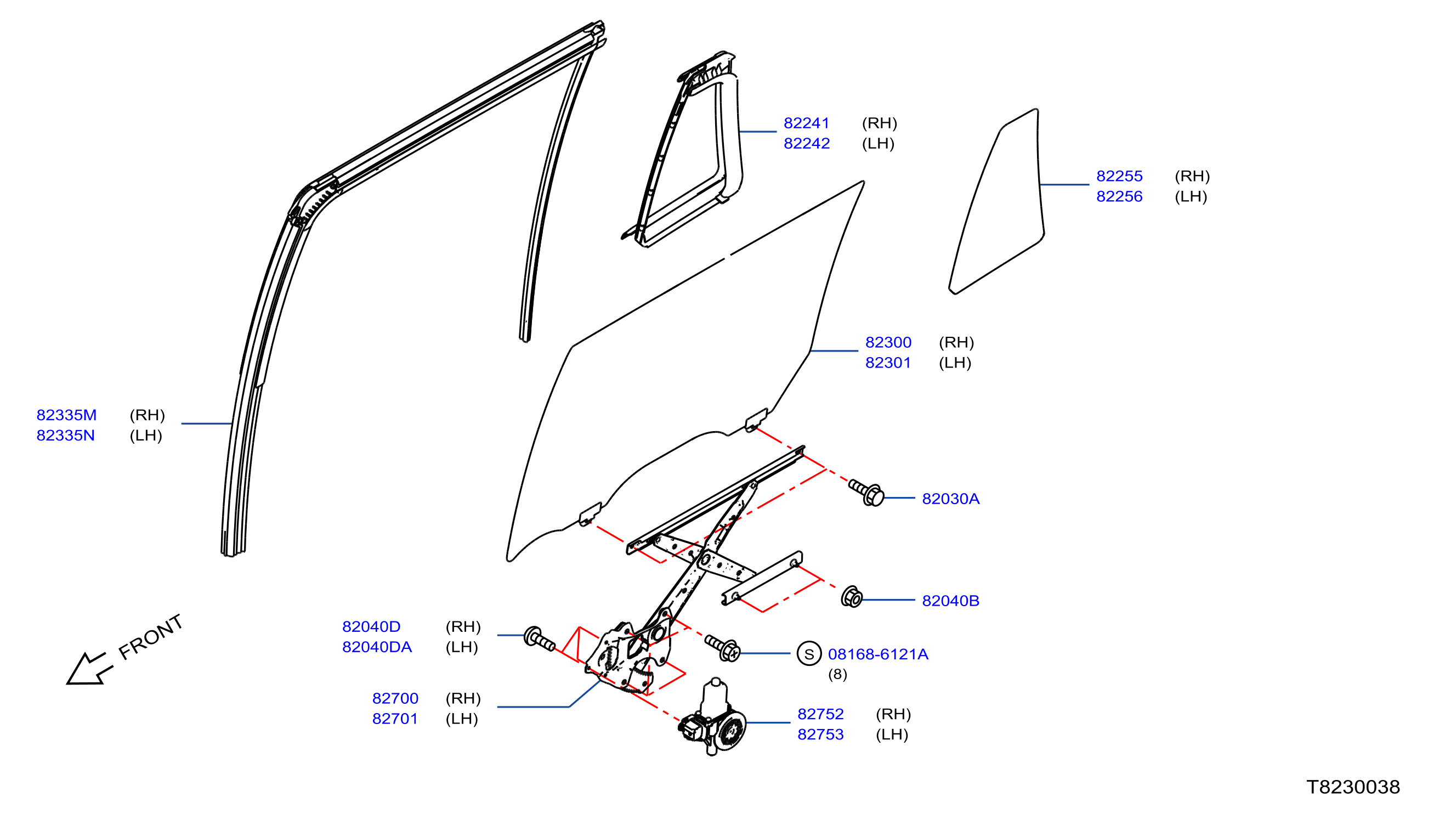Rear Door Window Regulator