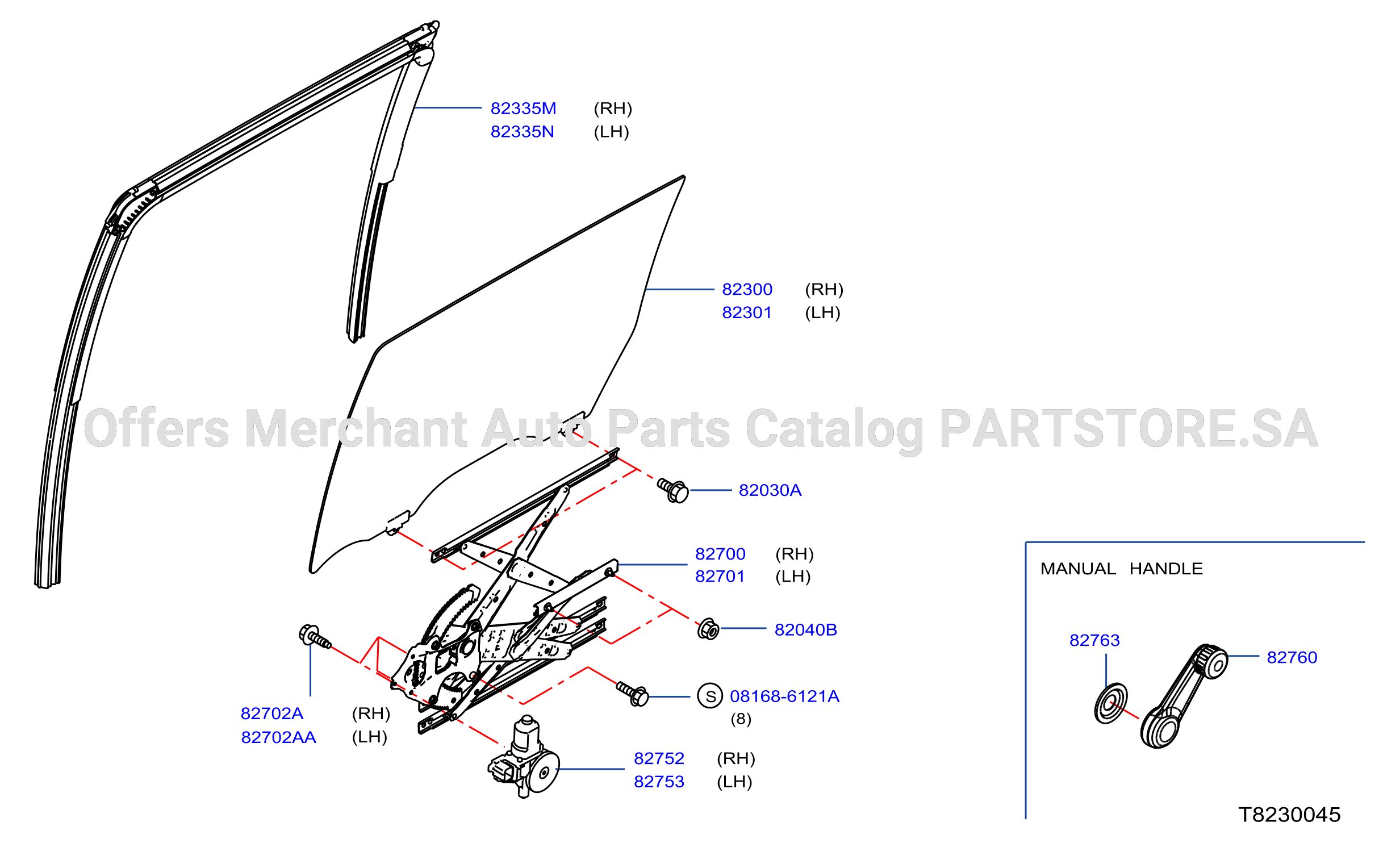 Rear Door Window Regulator