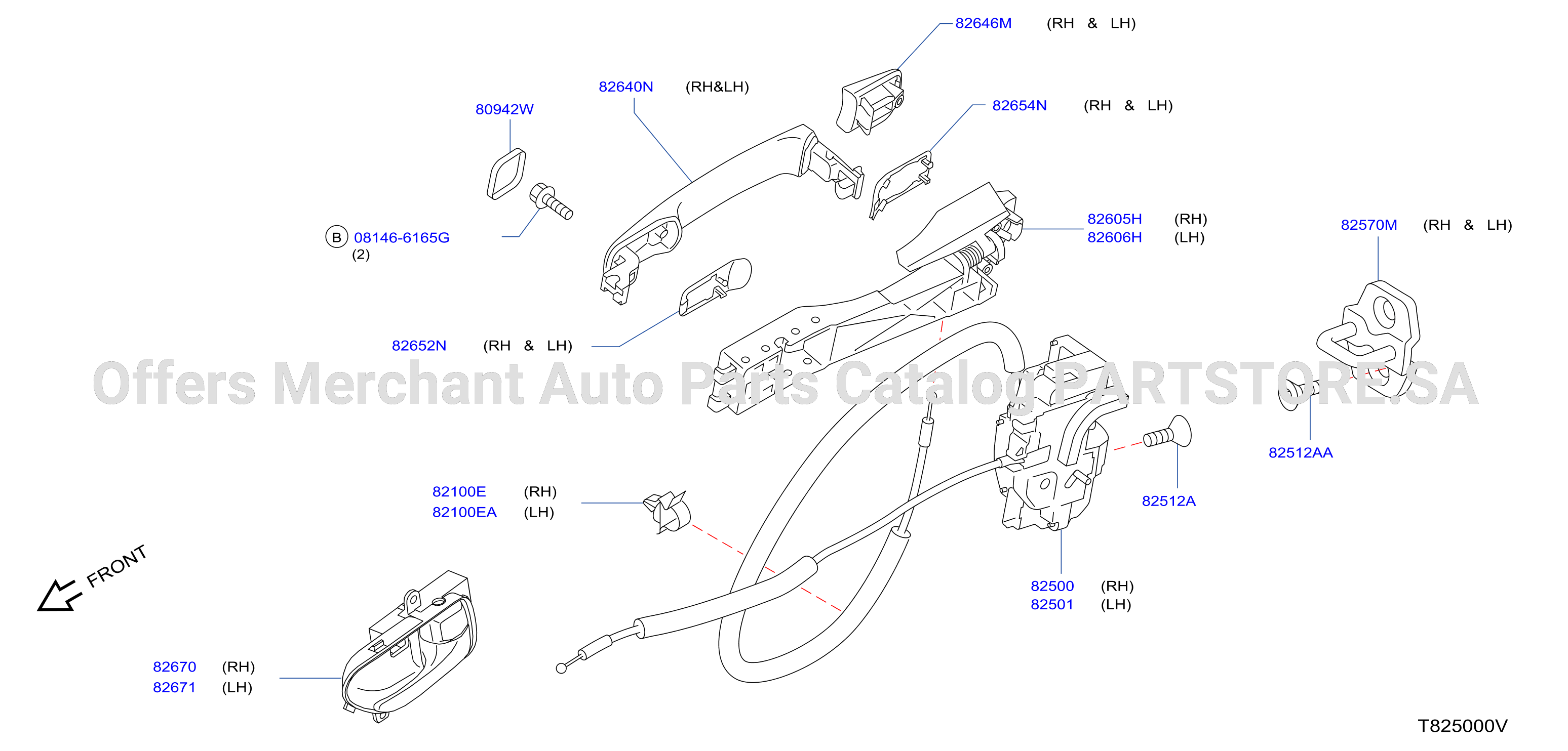 Rear Door Lock Handle