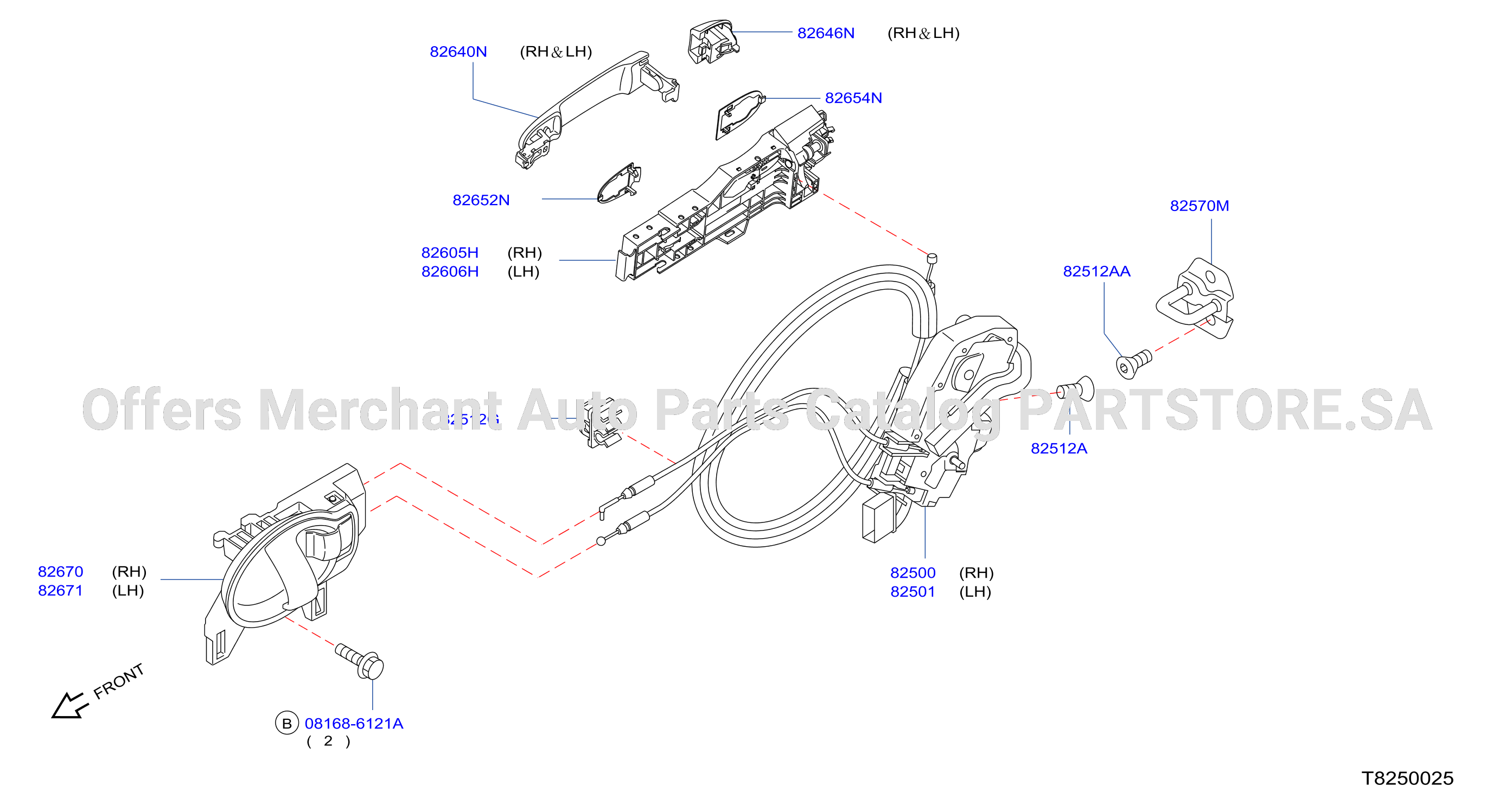 Rear Door Lock Handle