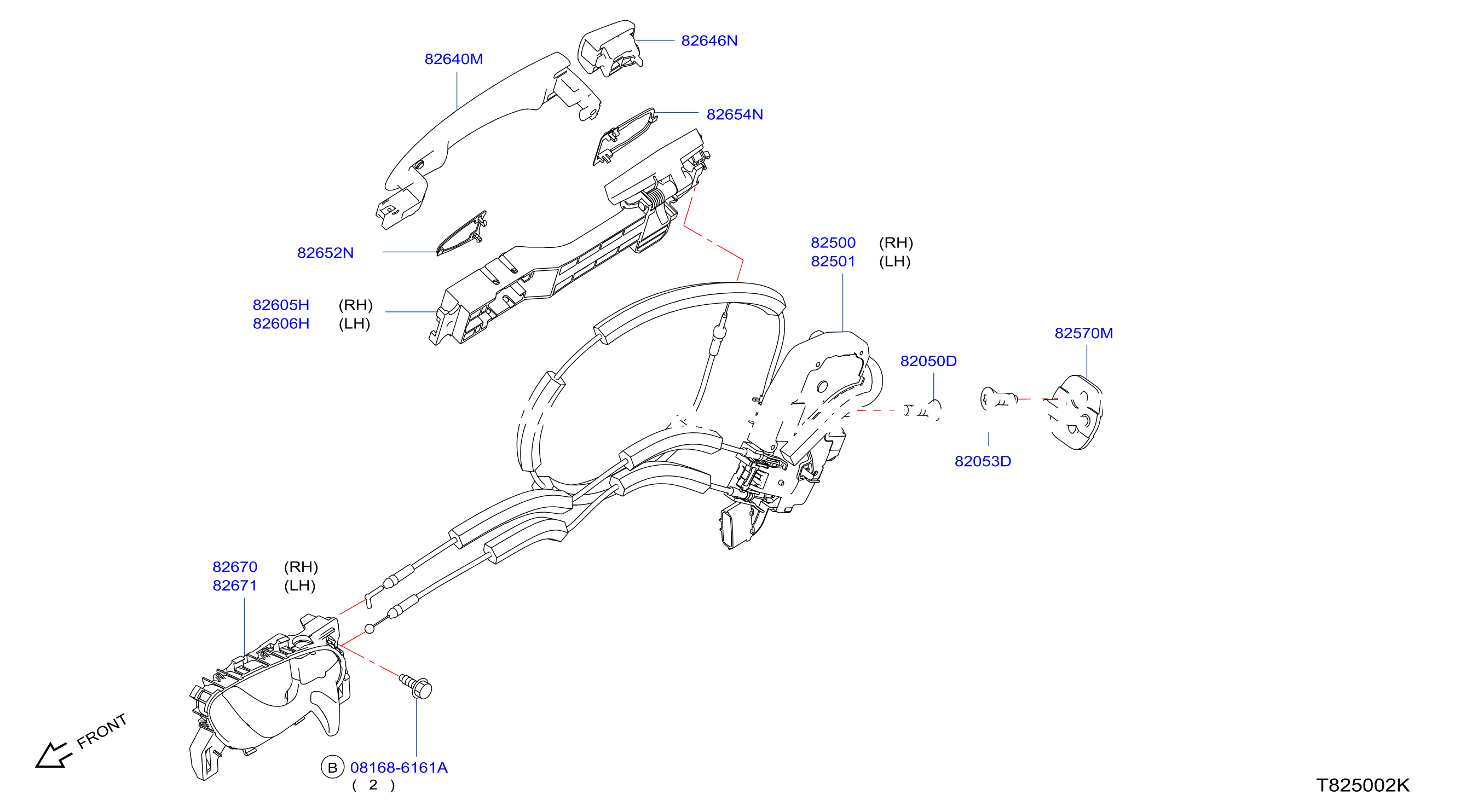 Rear Door Lock Handle