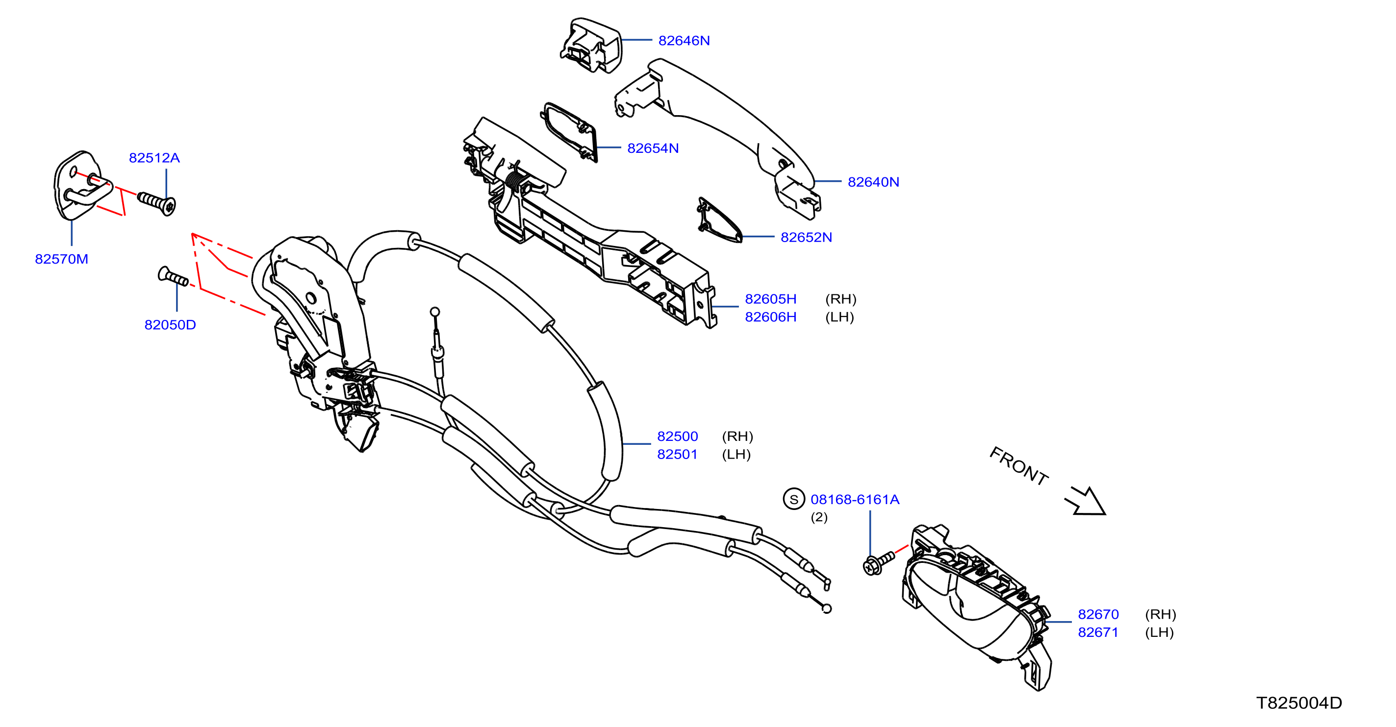 Rear Door Lock Handle